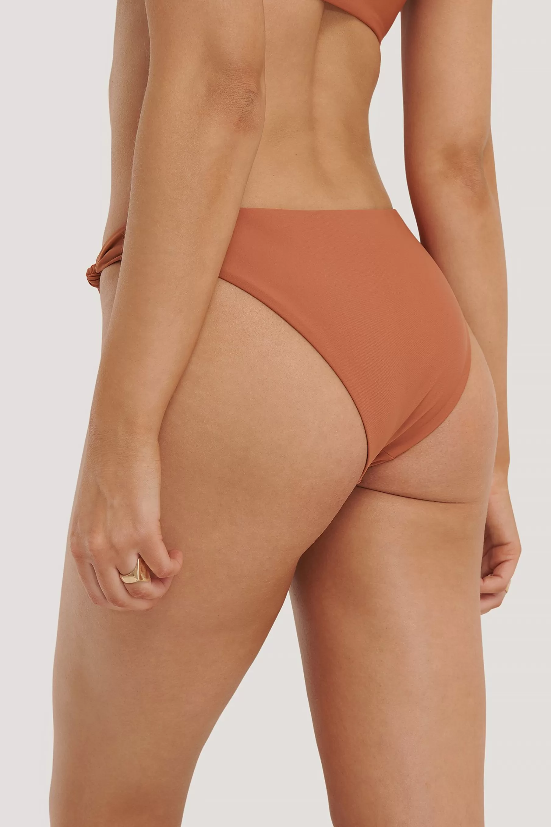 NA-KD Knot Wide Strap Bikini Panty Orange