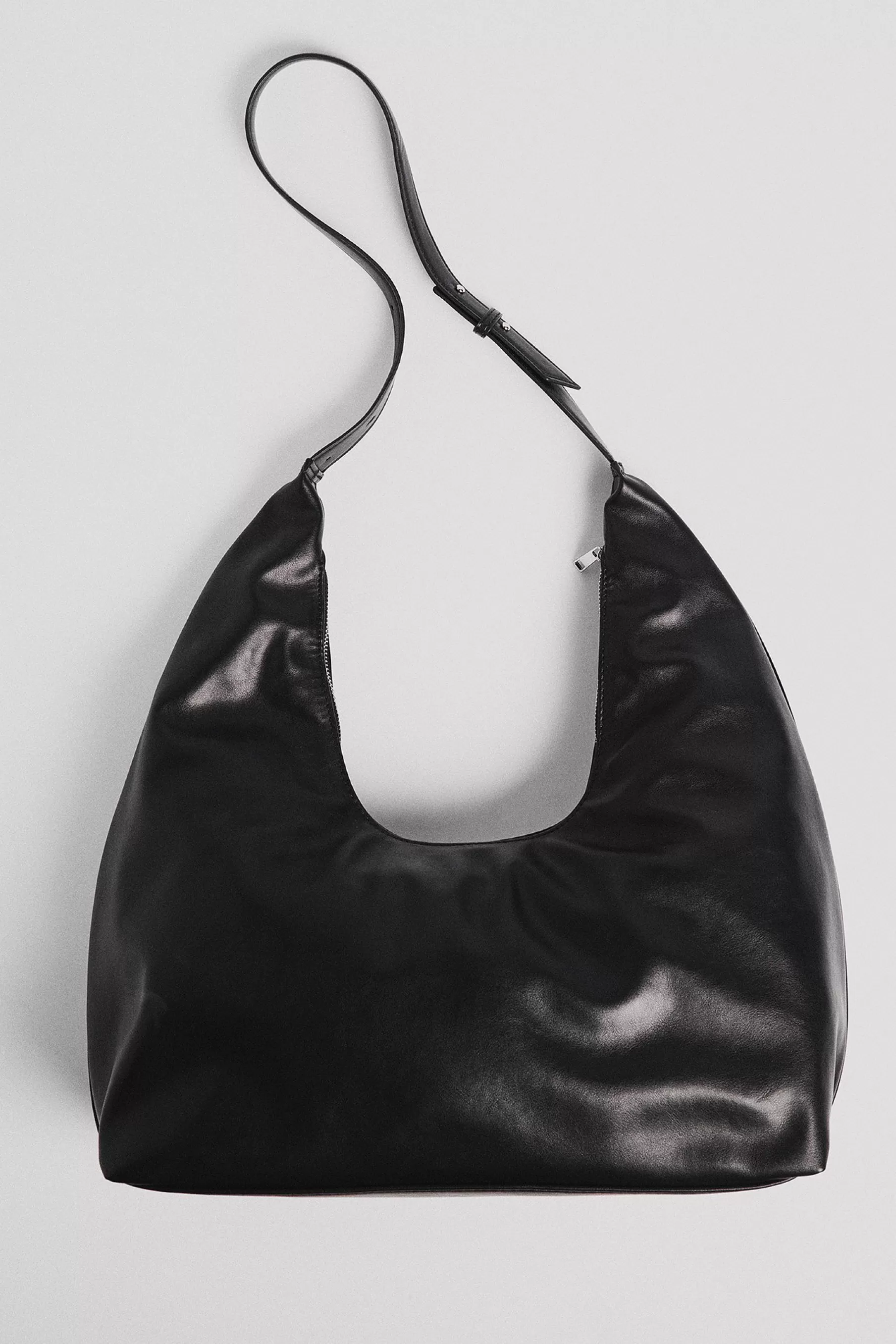 NA-KD Large Rounded Tote Bag Black