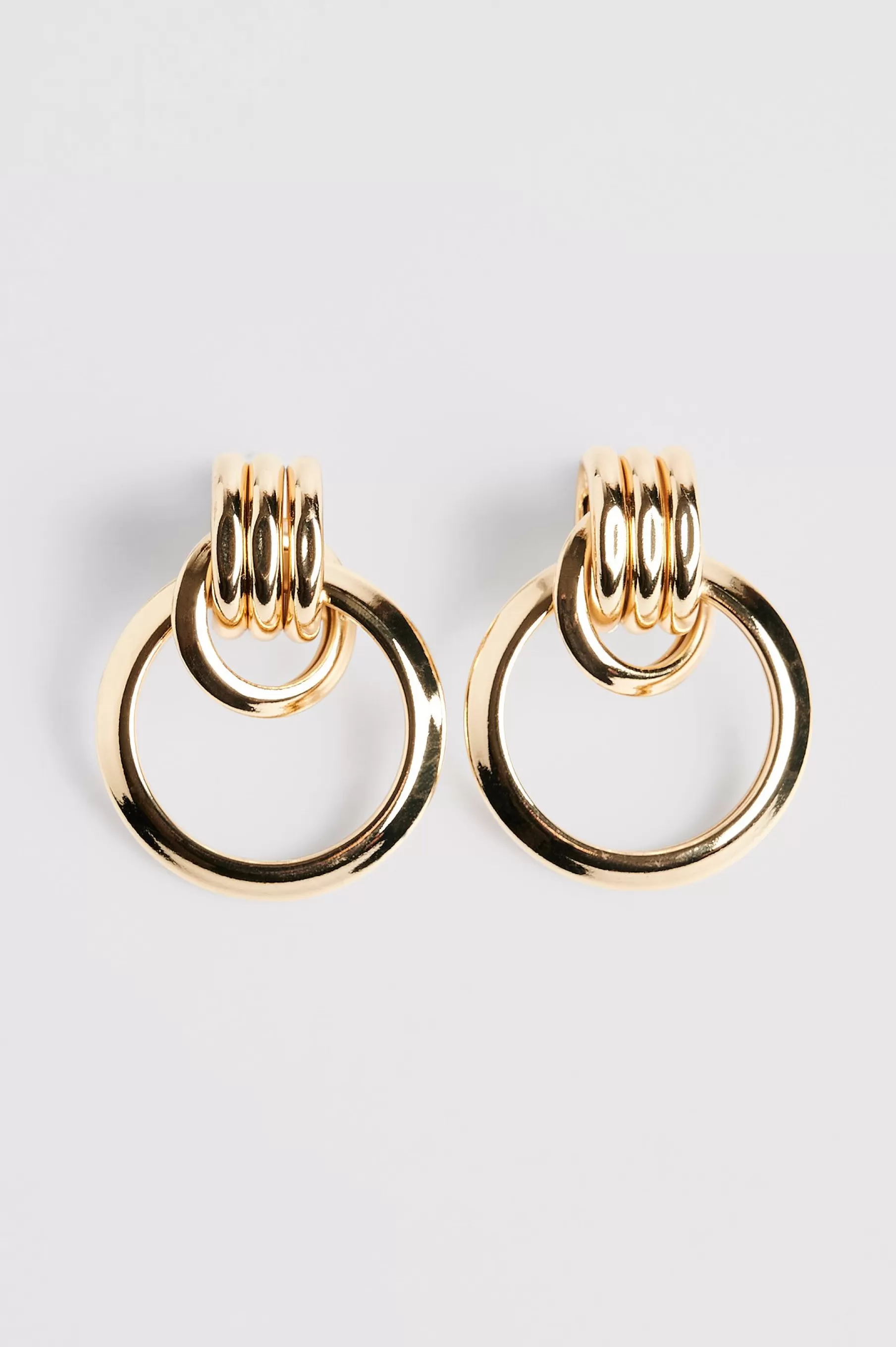 NA-KD Layered Ring Earrings Gold