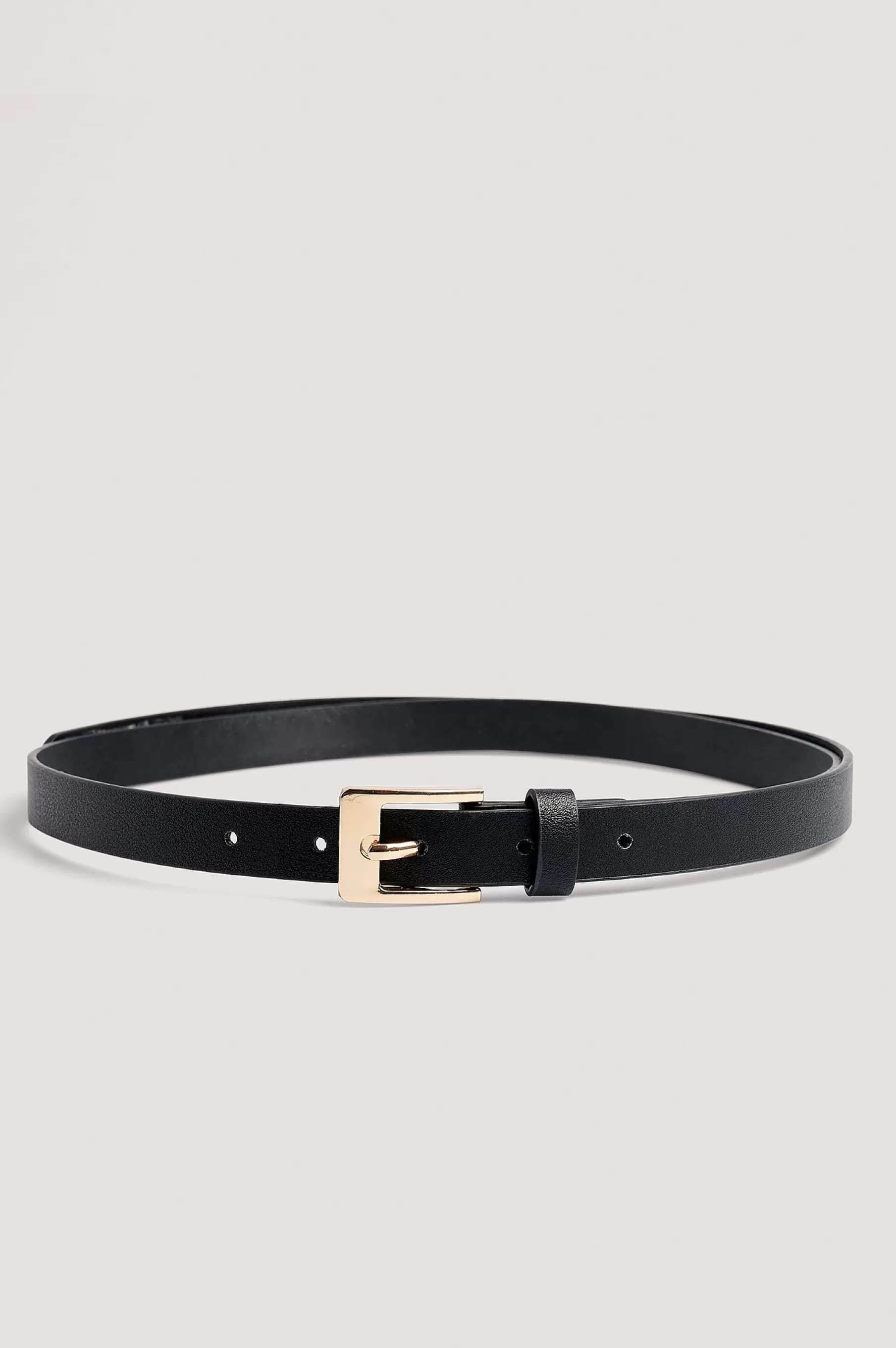 NA-KD Long Slim Belt Black