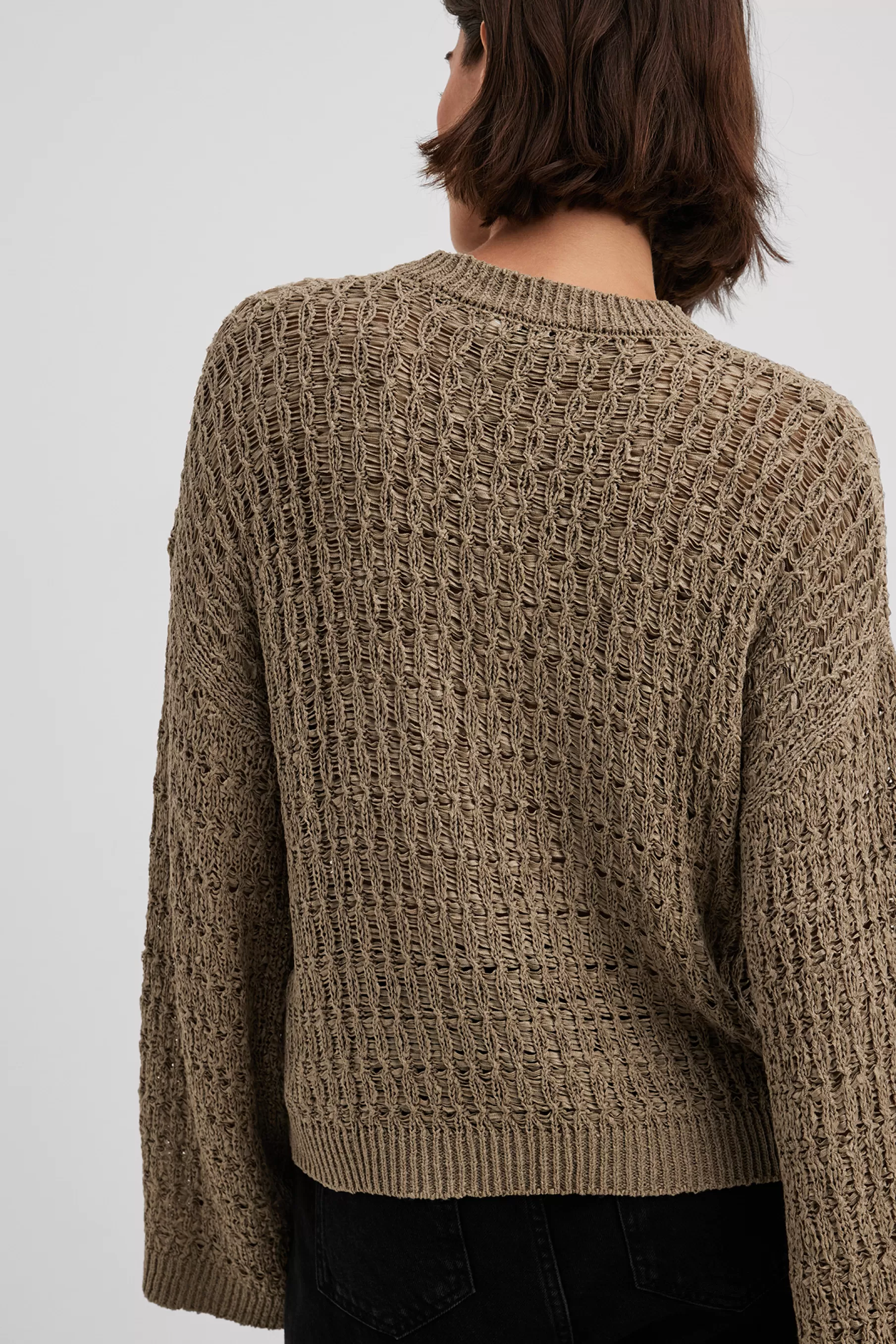 NA-KD Loose Knitted Oversized Sweater Brown