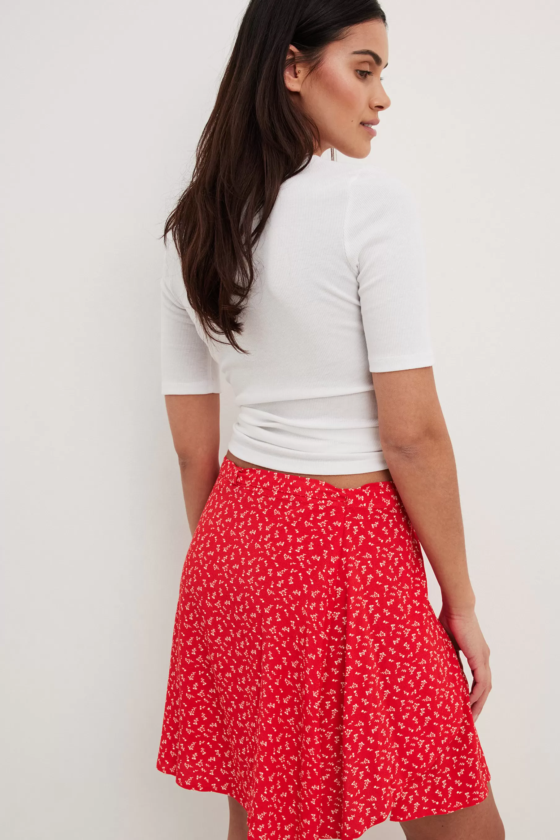 NA-KD Mini Wrapped Skirt Red