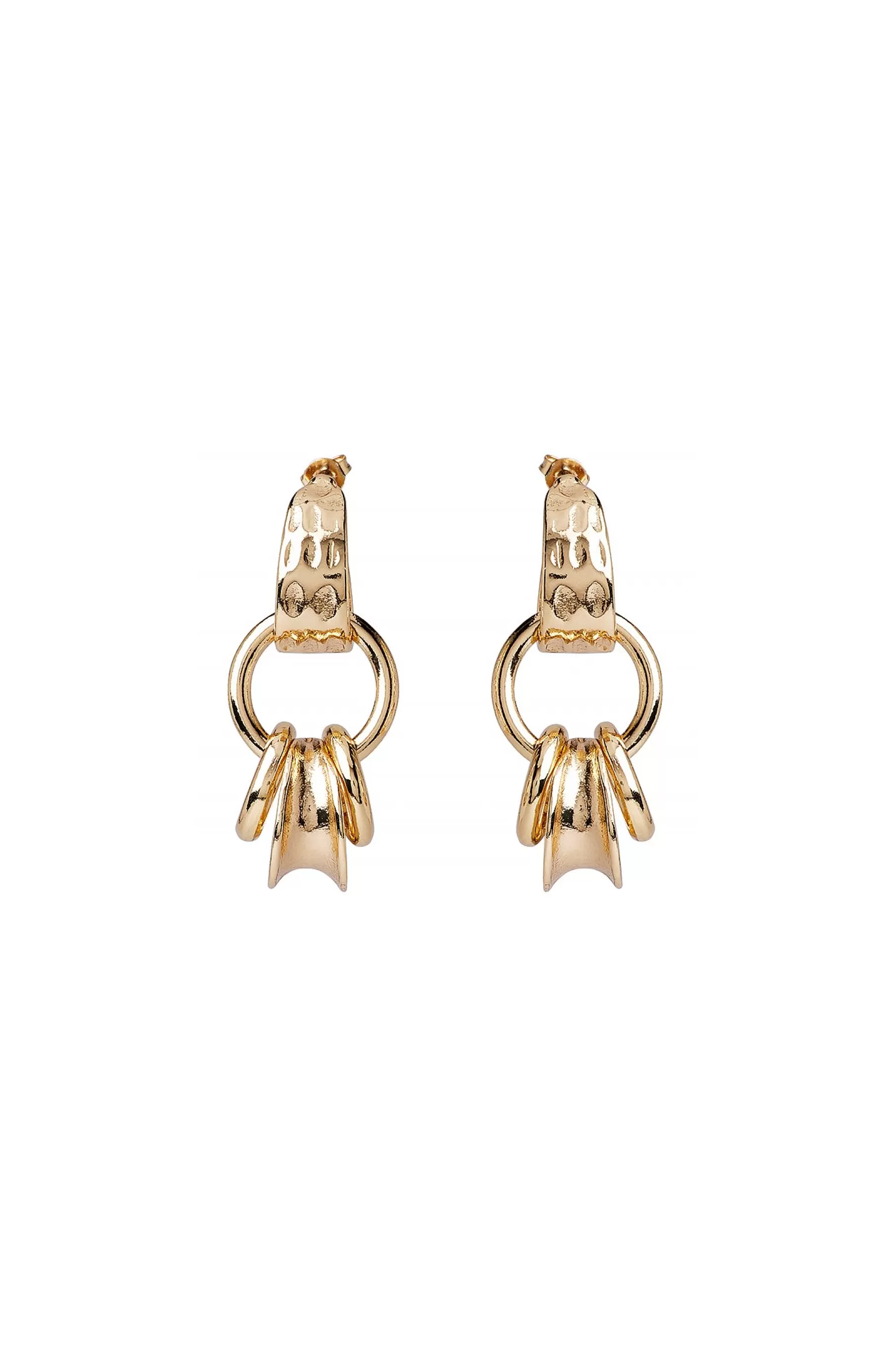 NA-KD Multi Ring Earrings Gold