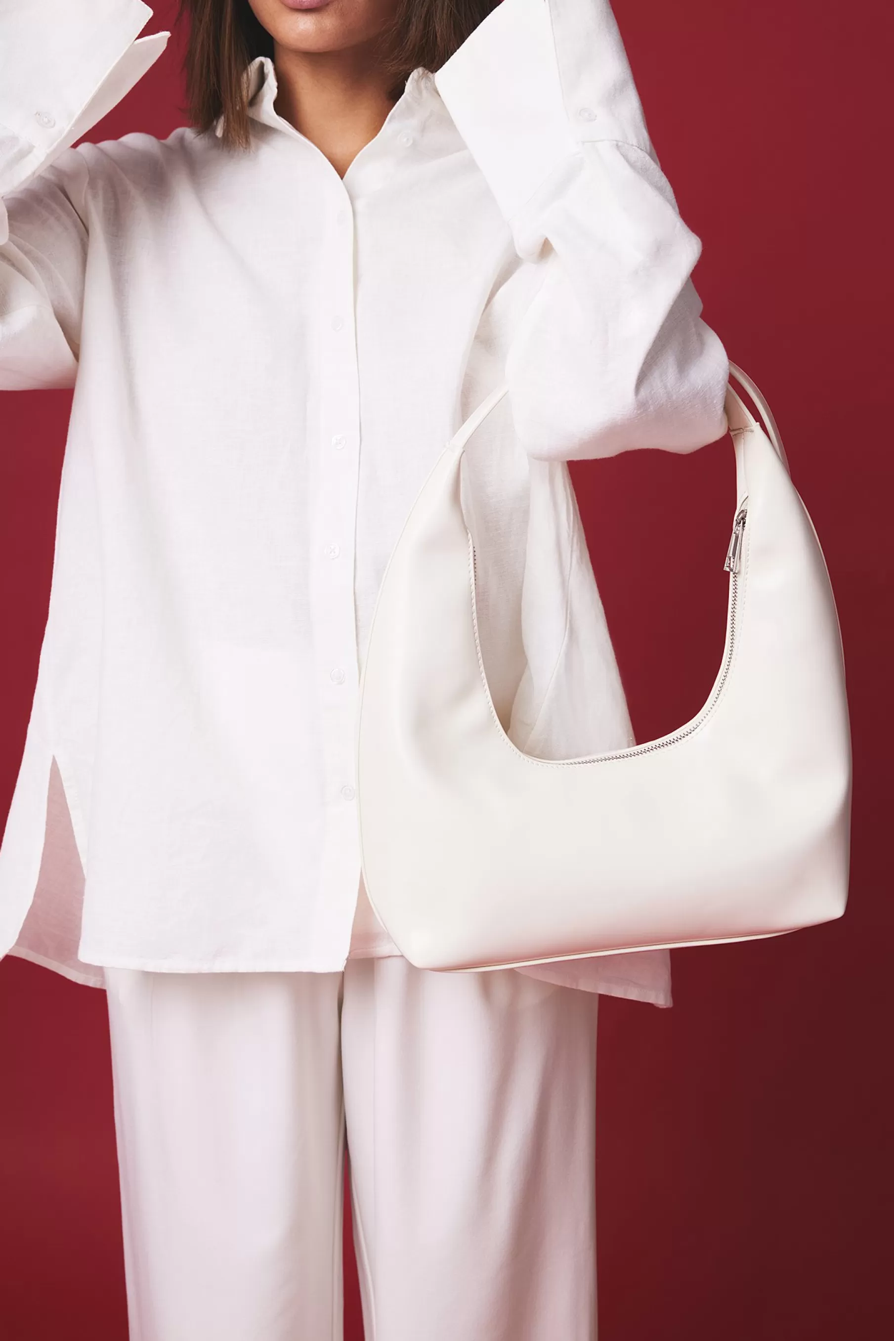 NA-KD Oblong Shoulder Bag Offwhite