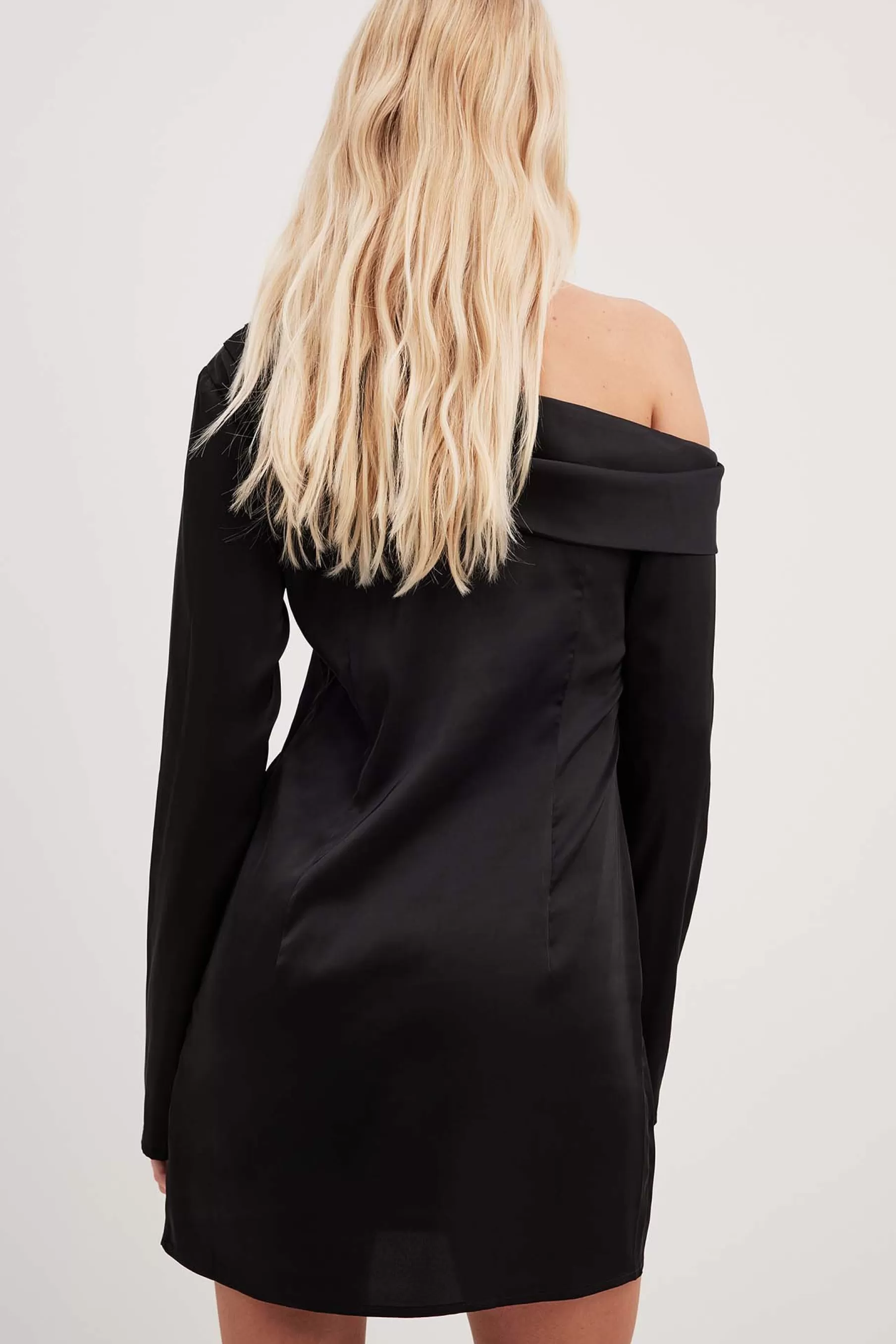 NA-KD One Shoulder Mini Dress Black