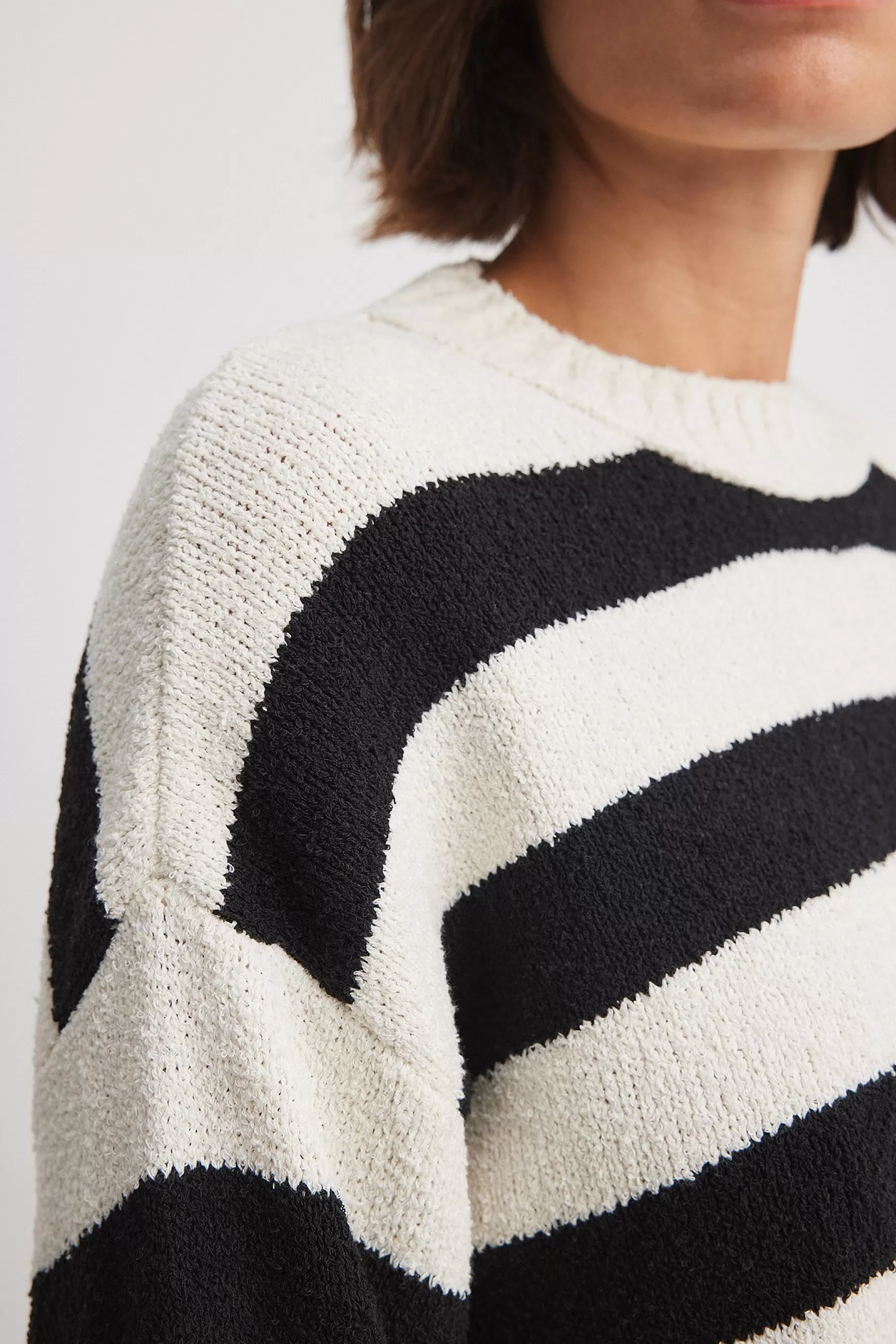 NA-KD Oversized Knitted Sweater Stripe