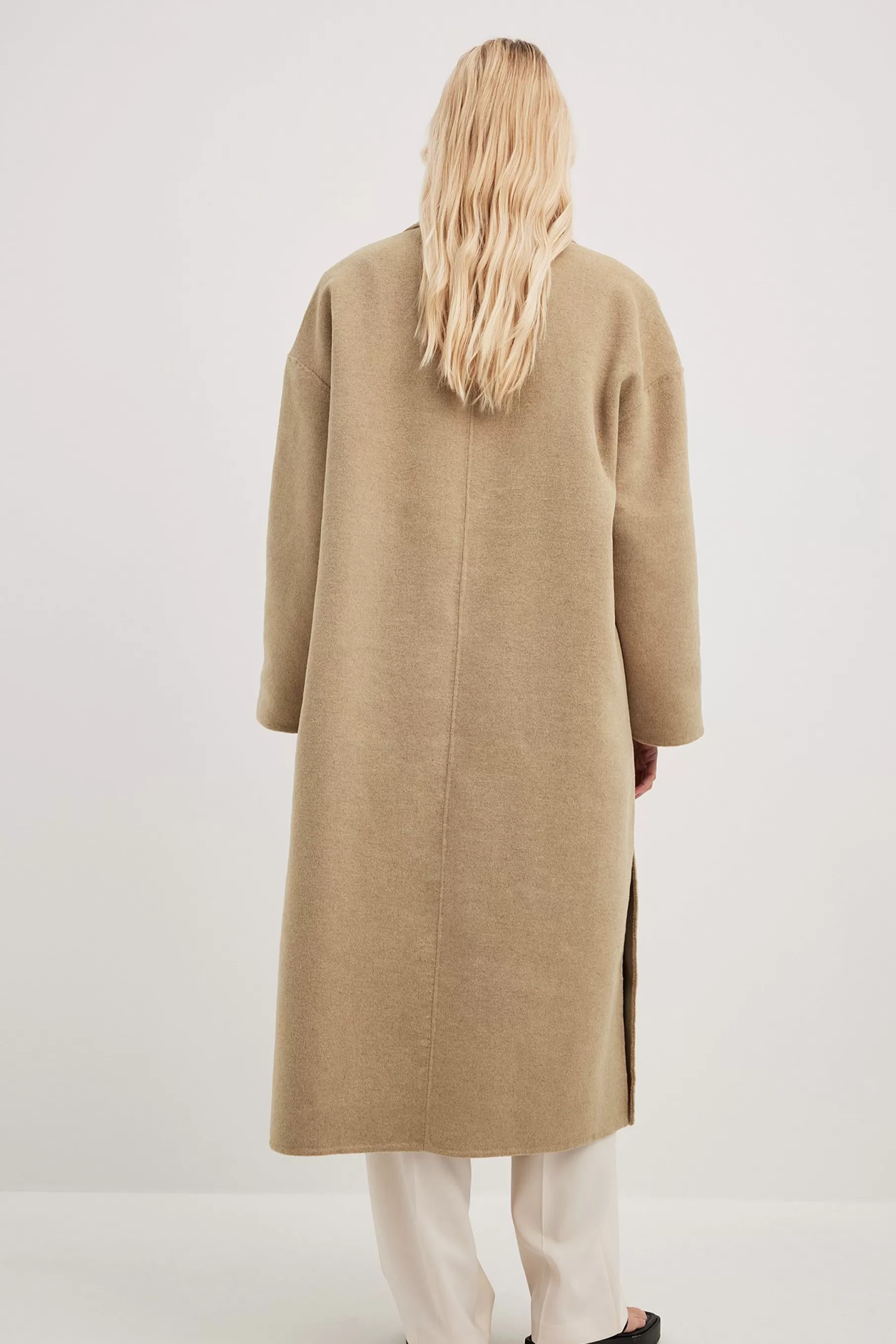 NA-KD Oversized Lightweight Coat Beige