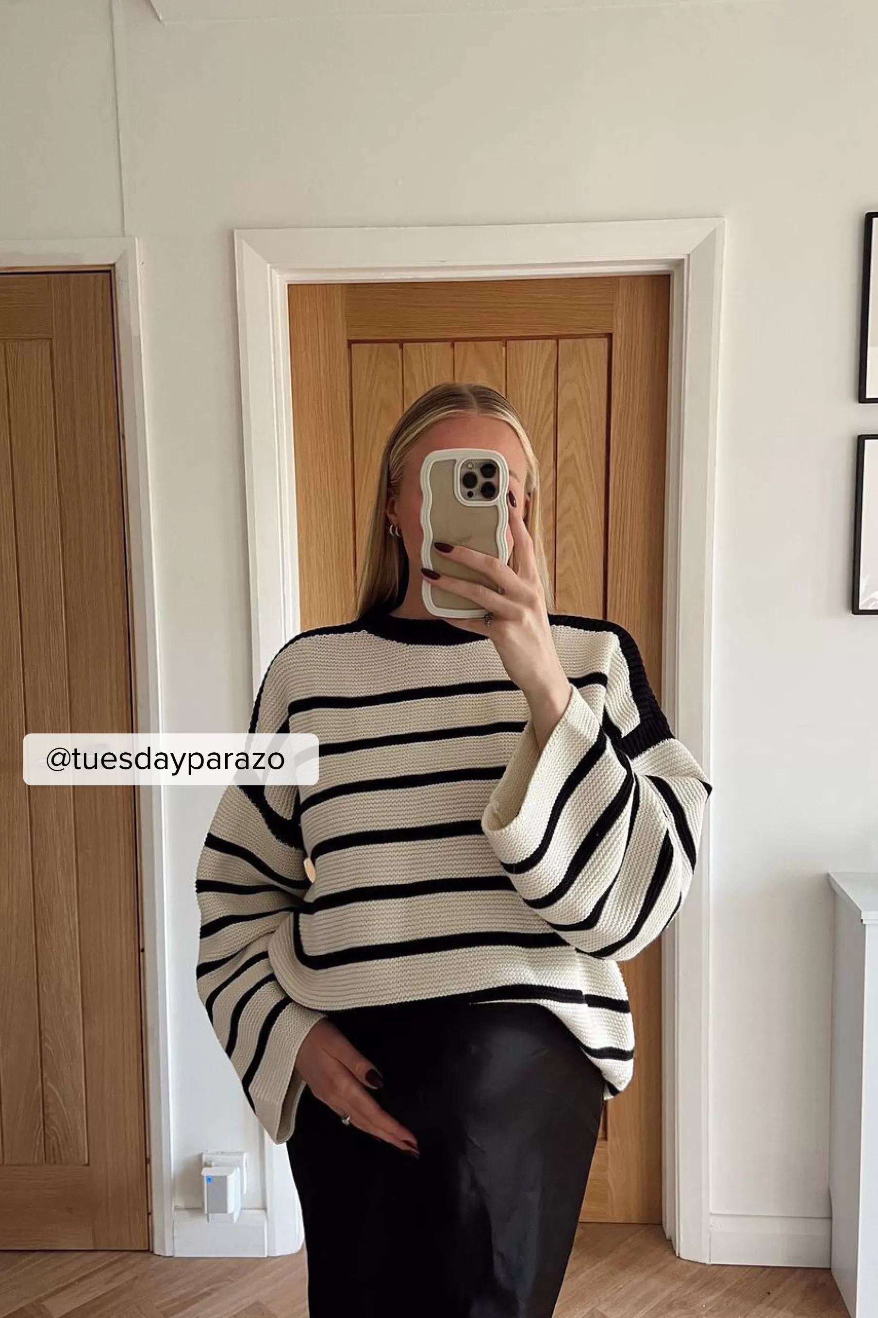 NA-KD Oversized Striped Knitted Sweater Stripe