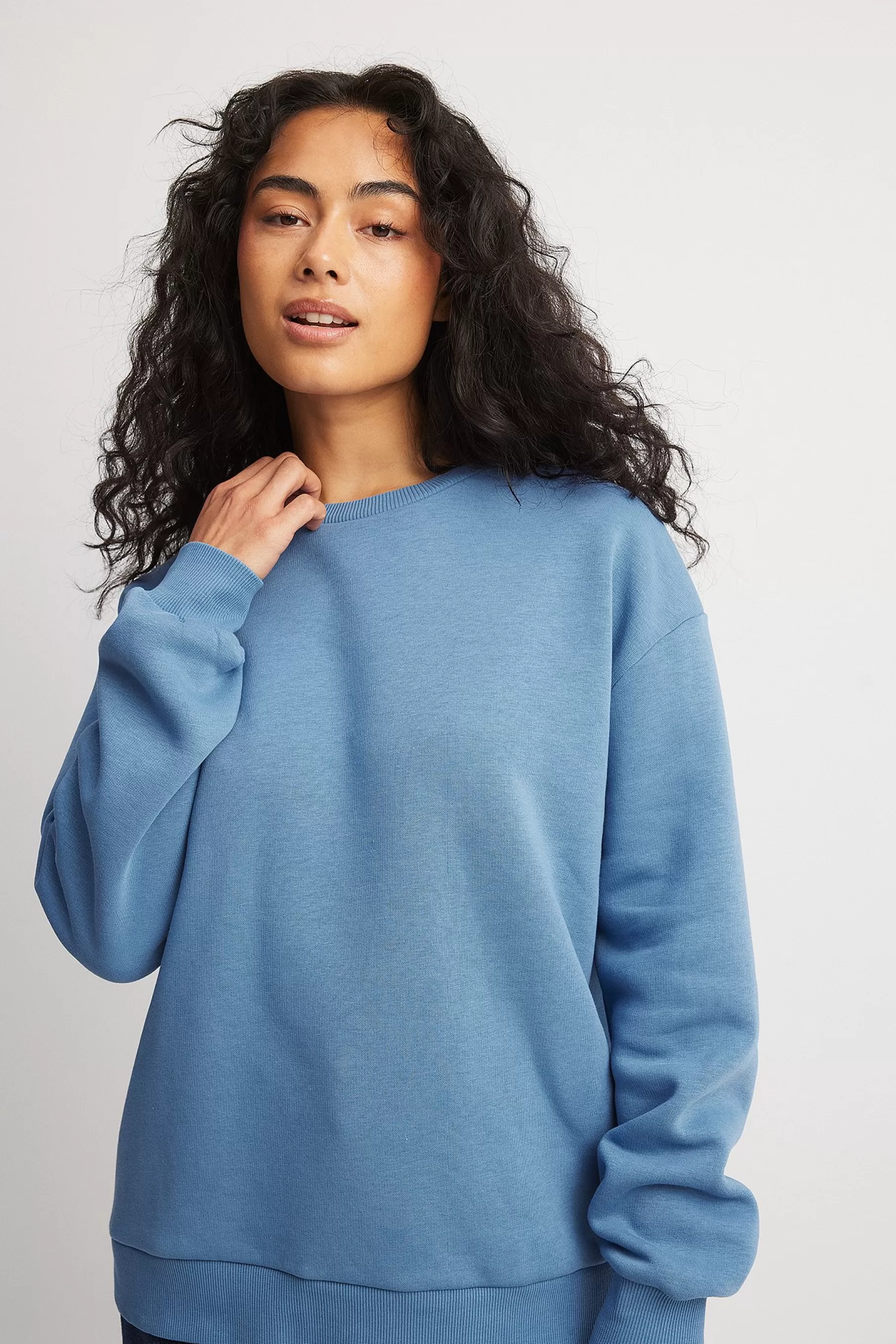 NA-KD Oversized Sweatshirt Blue