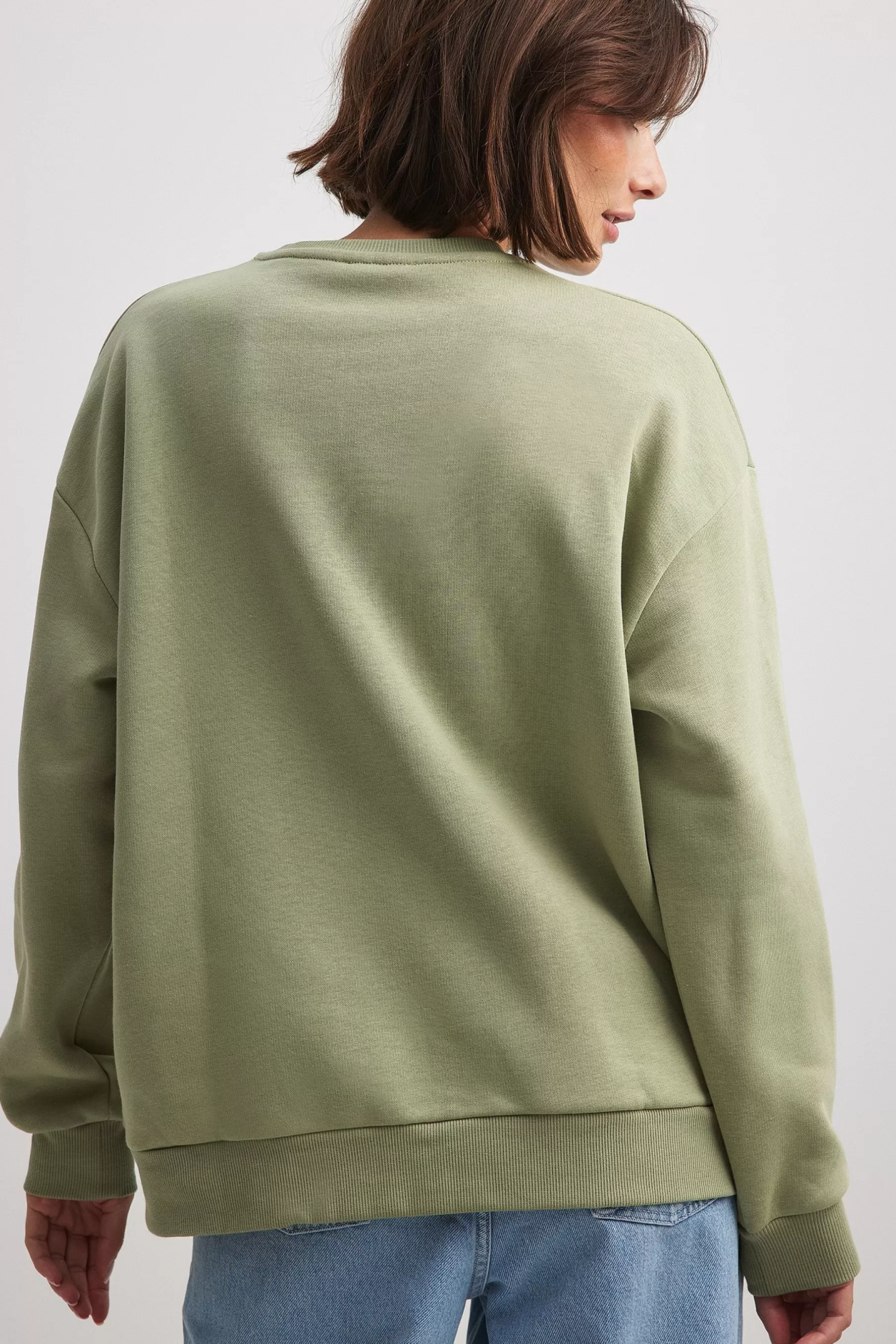 NA-KD Oversized Sweatshirt Green