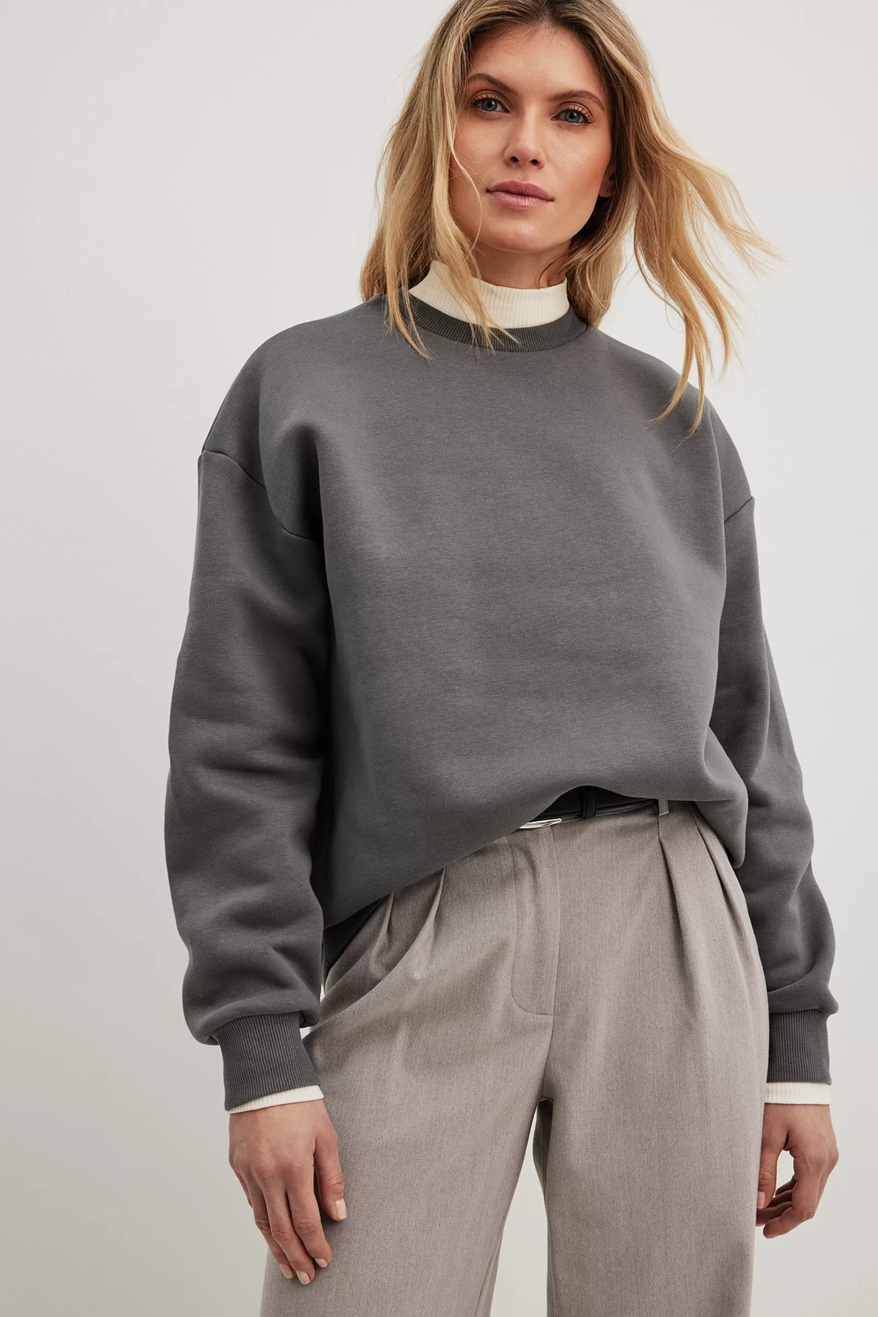 NA-KD Oversized Sweatshirt Grey