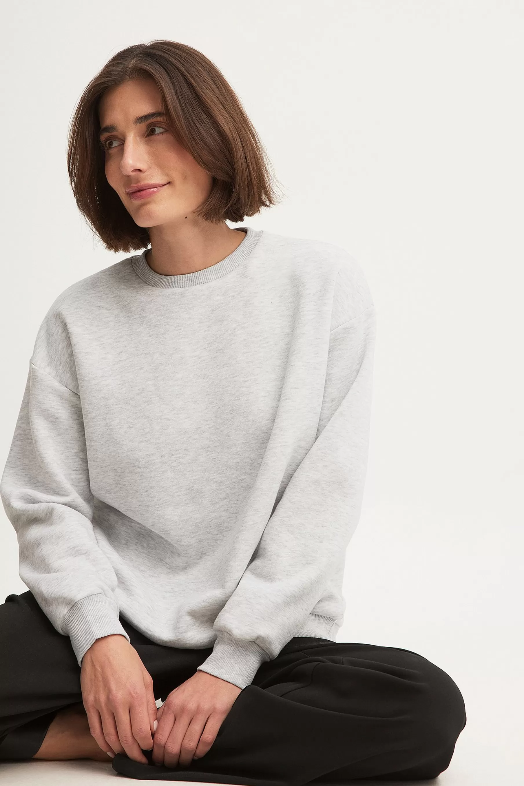 NA-KD Oversized Sweatshirt Grey