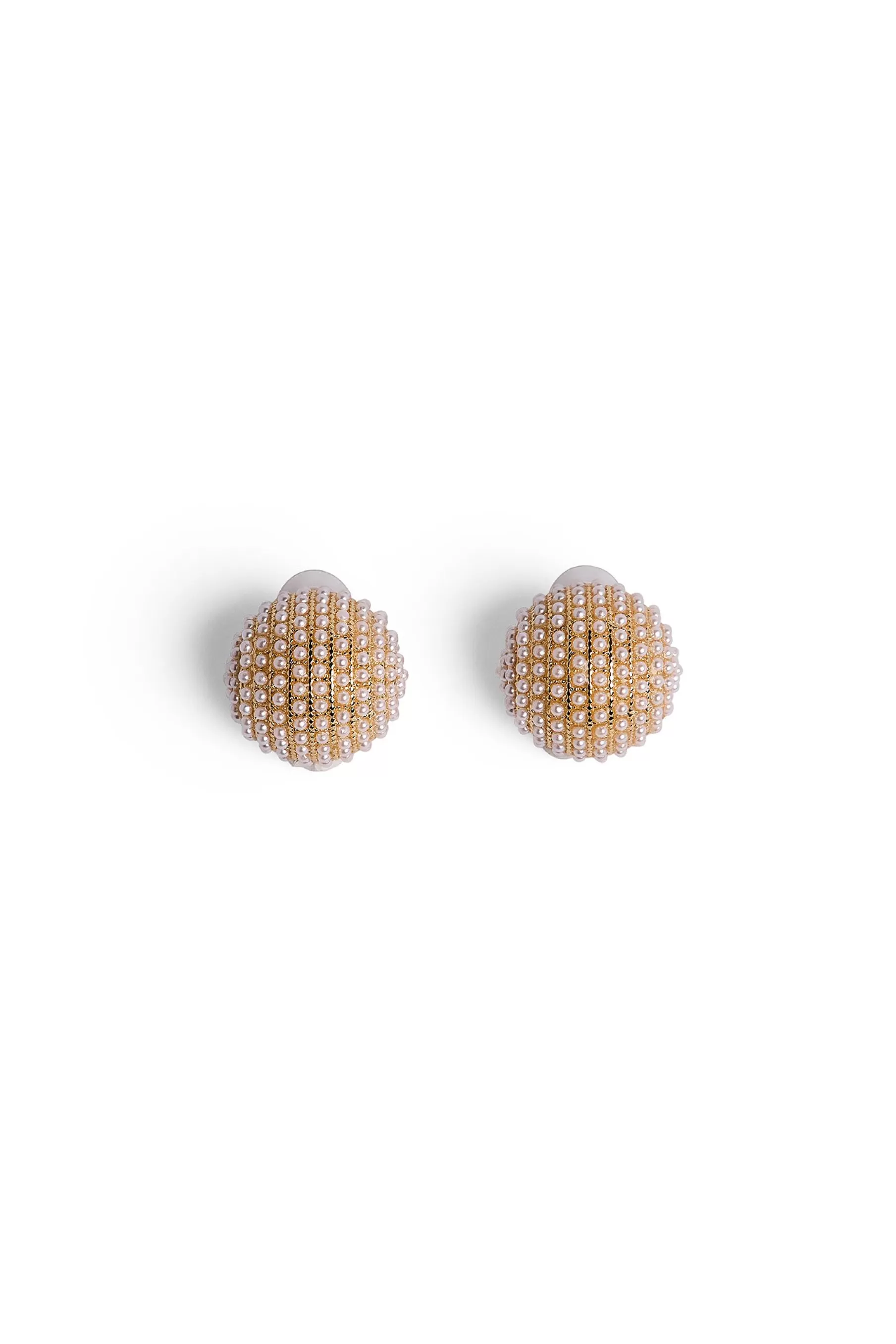 NA-KD Pearl Stone Earrings Gold