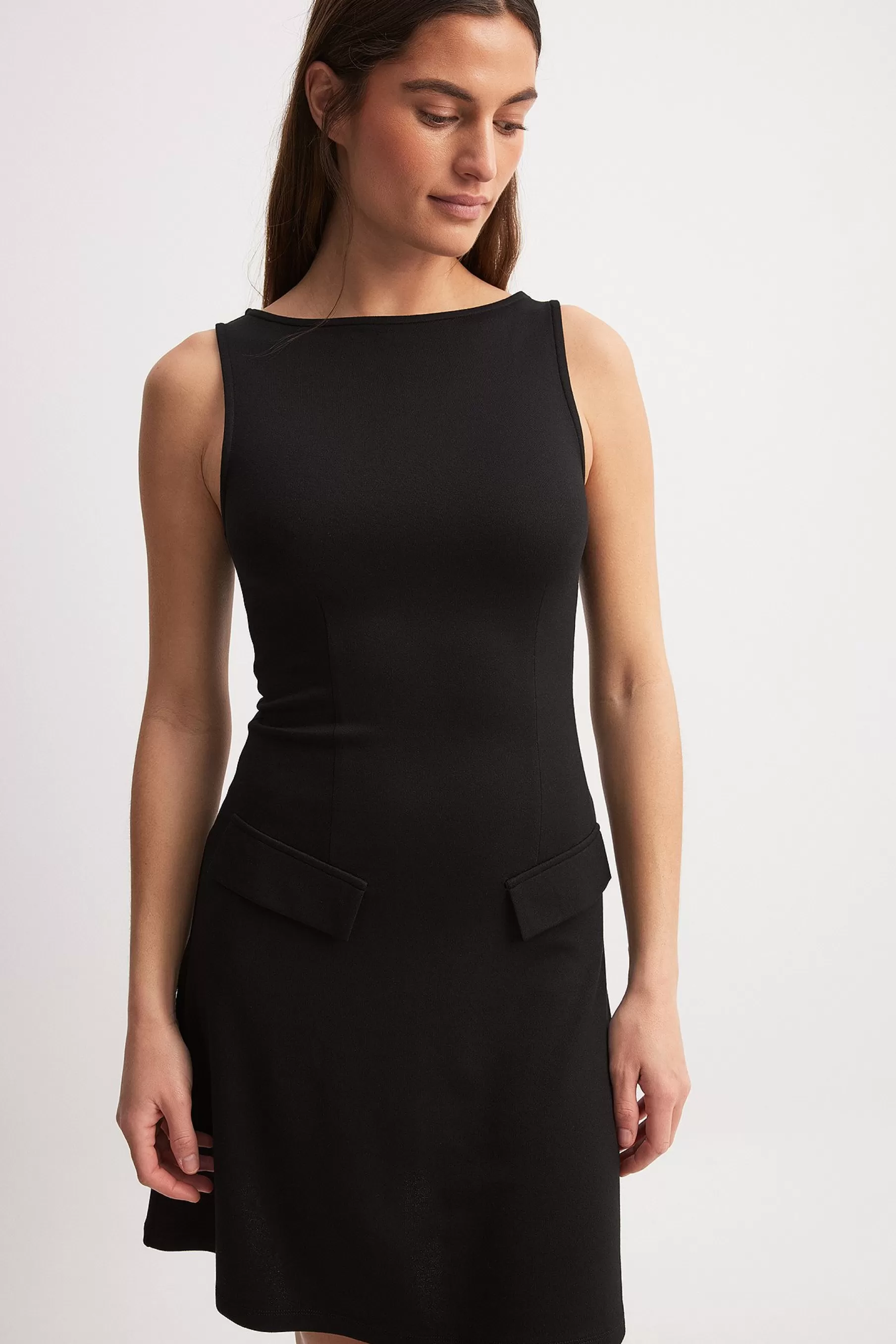 NA-KD Pocket Detail Mini Dress Black