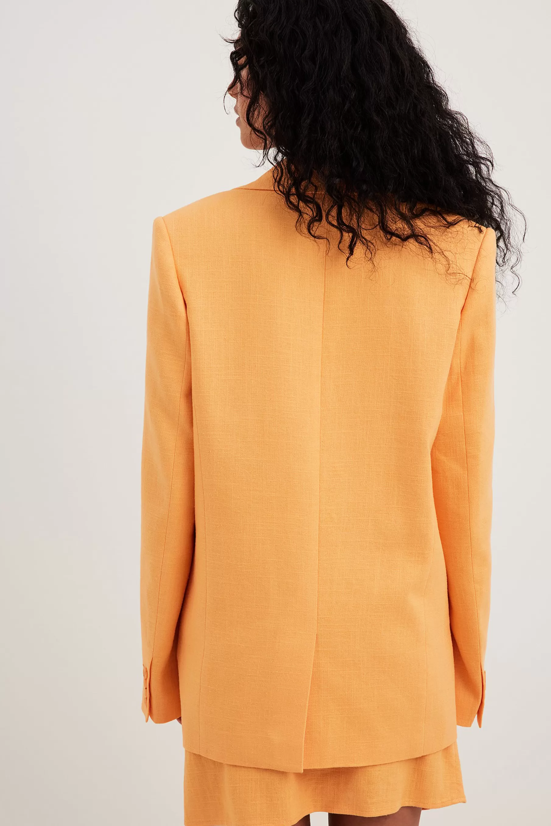 NA-KD Pocket Detail Straight Blazer Orange