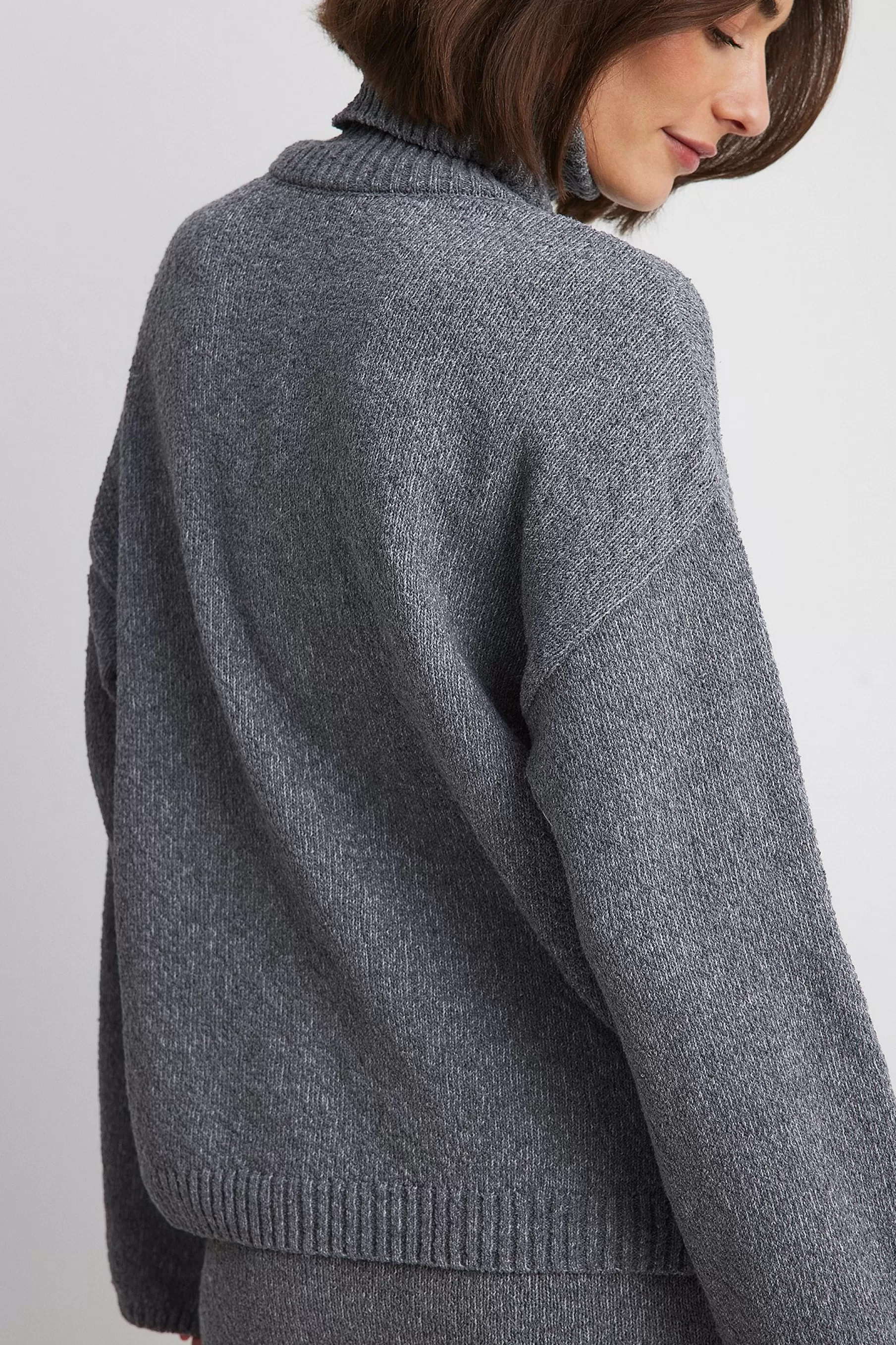 NA-KD Polo Knitted Sweater Grey