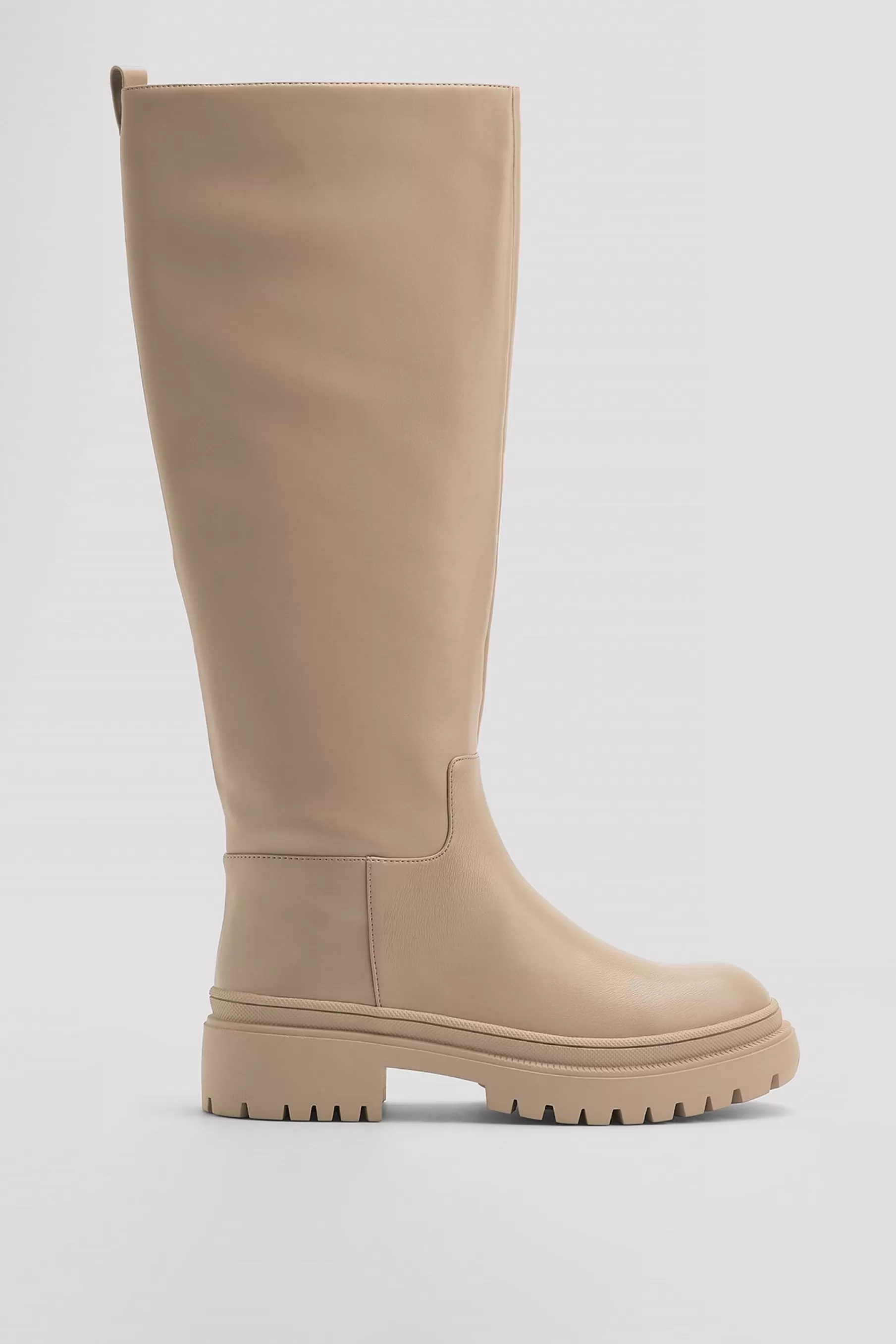 NA-KD Profile Sole Shaft Boots Beige