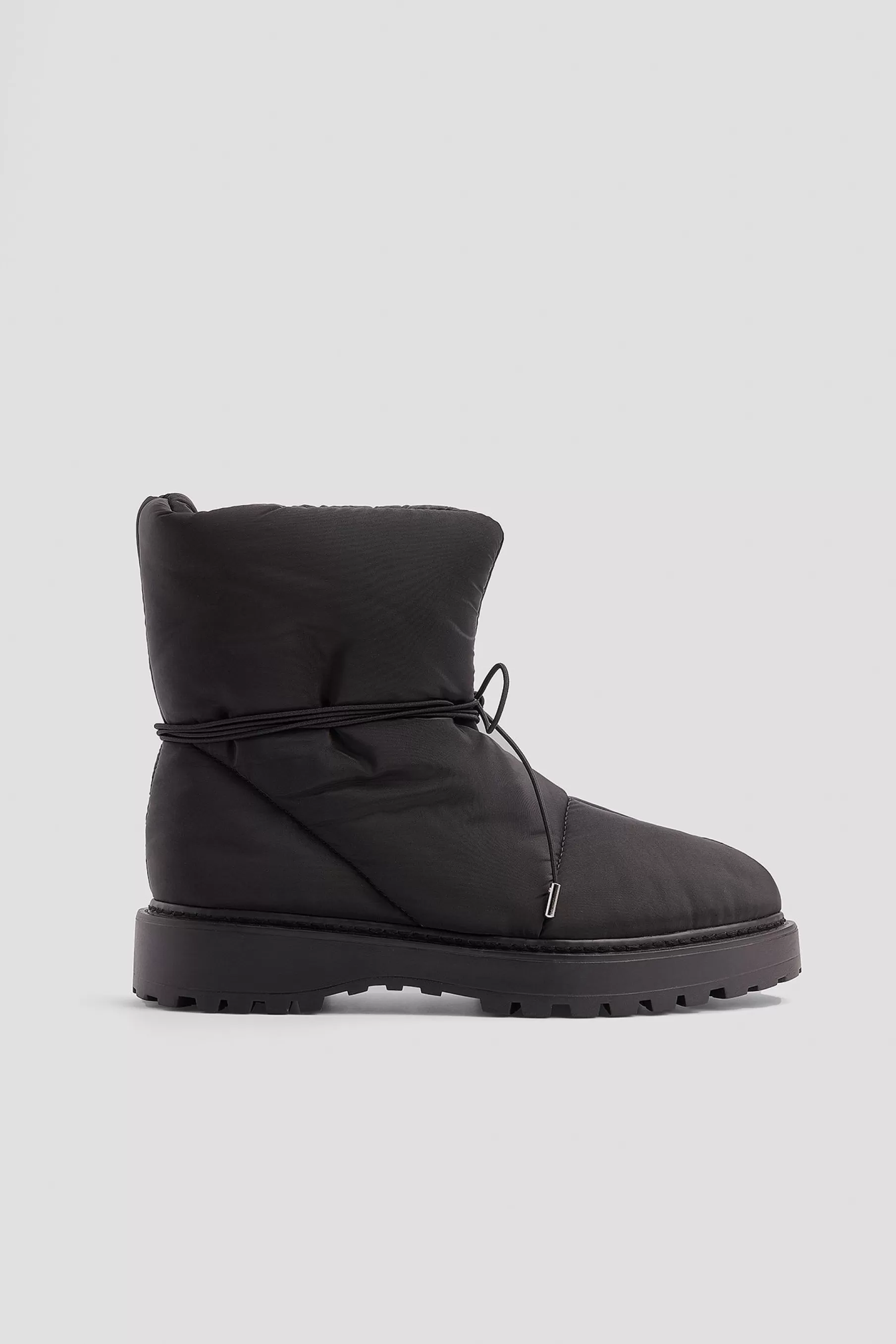 NA-KD Puffy Quilted Ankle Boots Black