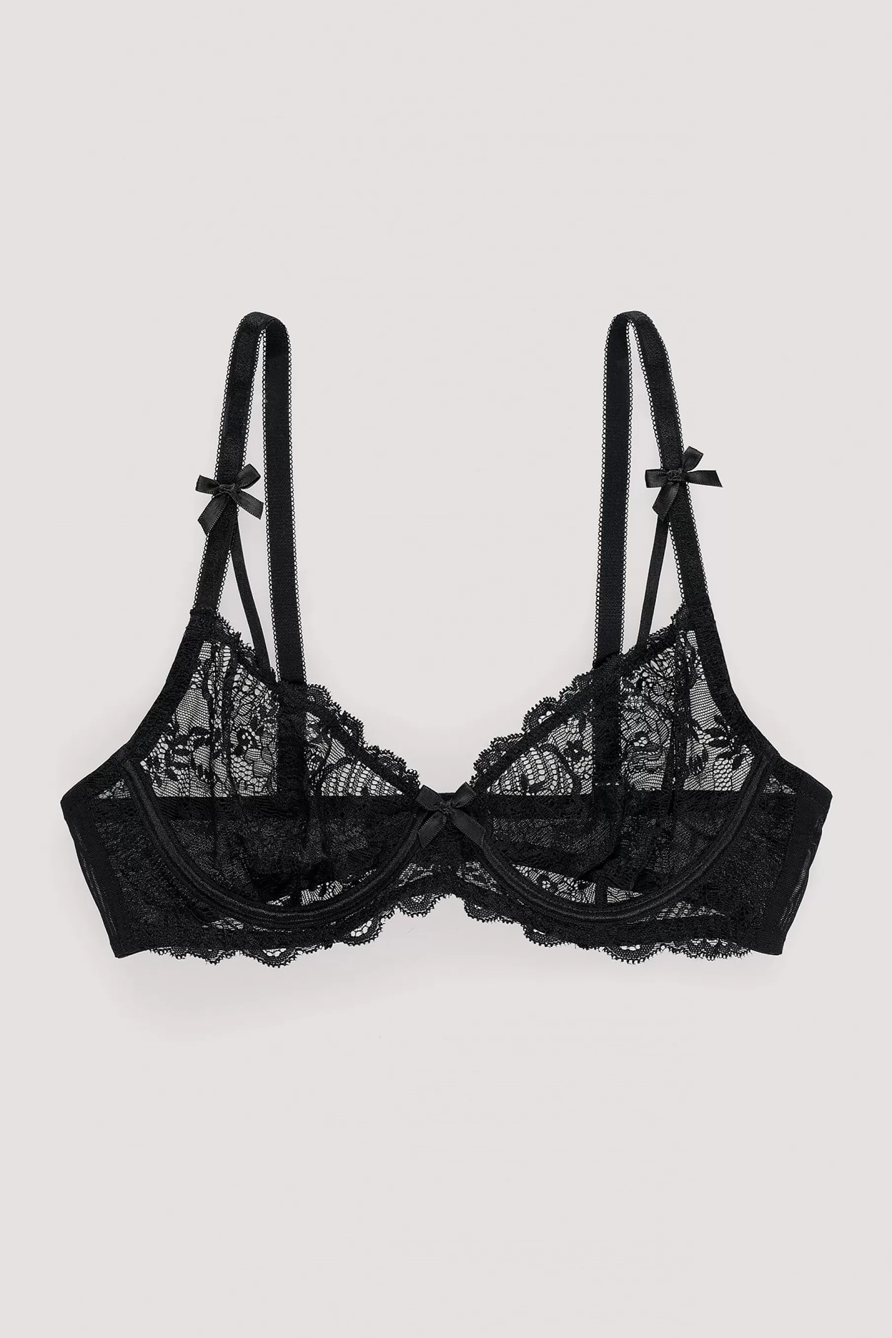 NA-KD Qute Bow Detail Bra Black