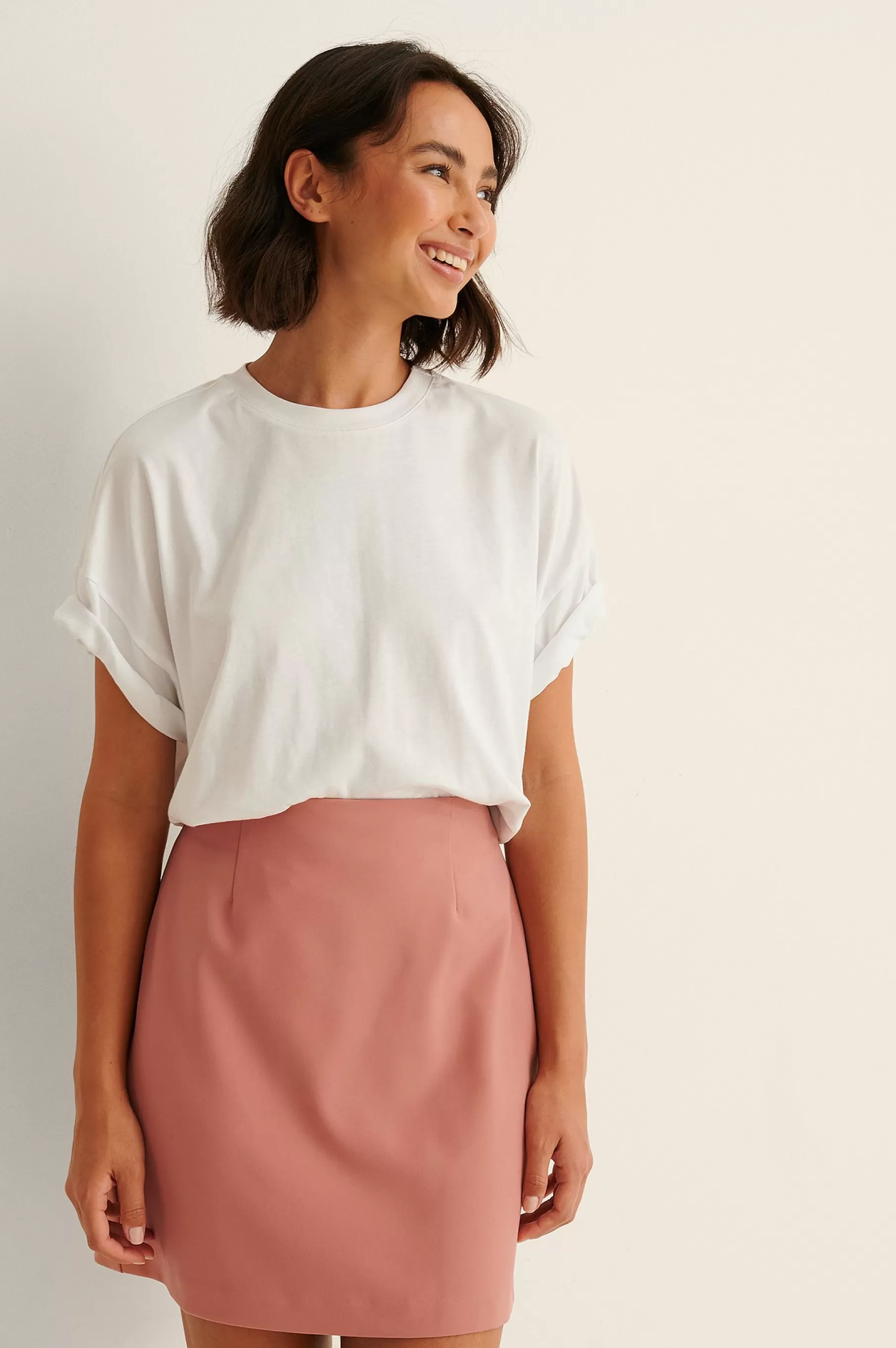 NA-KD Recycled Mini Skirt Pink