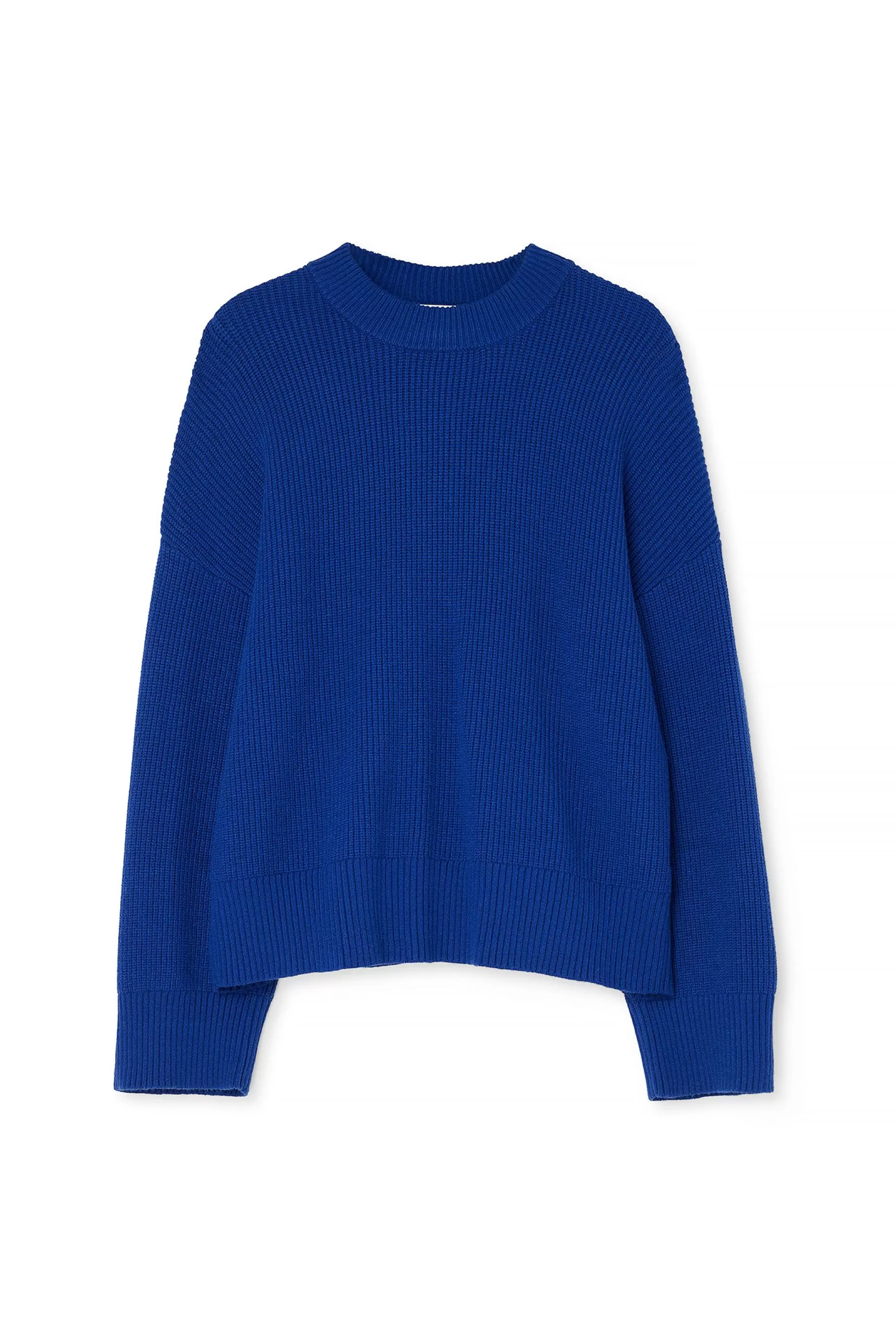 NA-KD Round Neck Knitted Sweater Blue