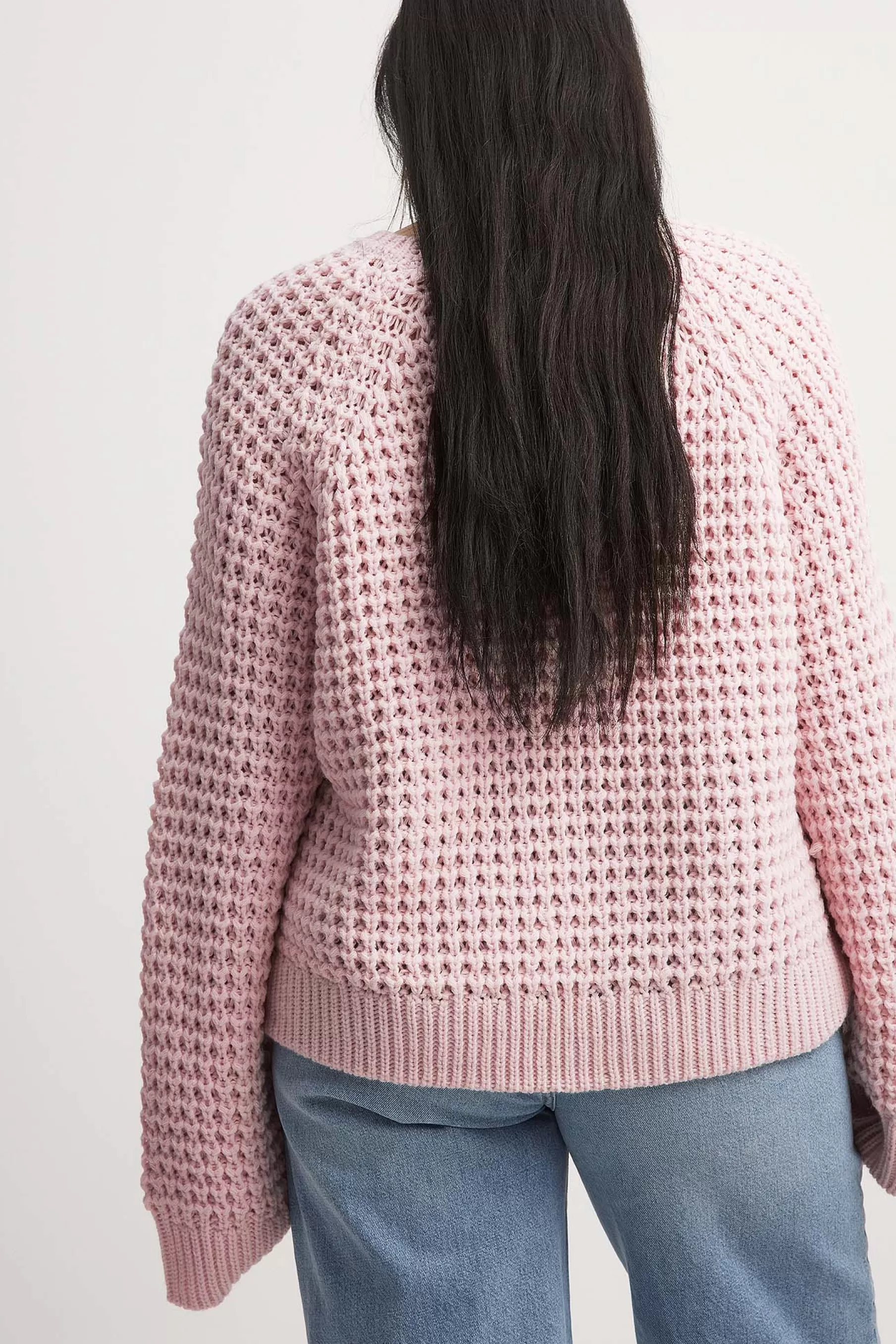 NA-KD Round Neck Knitted Sweater Pink