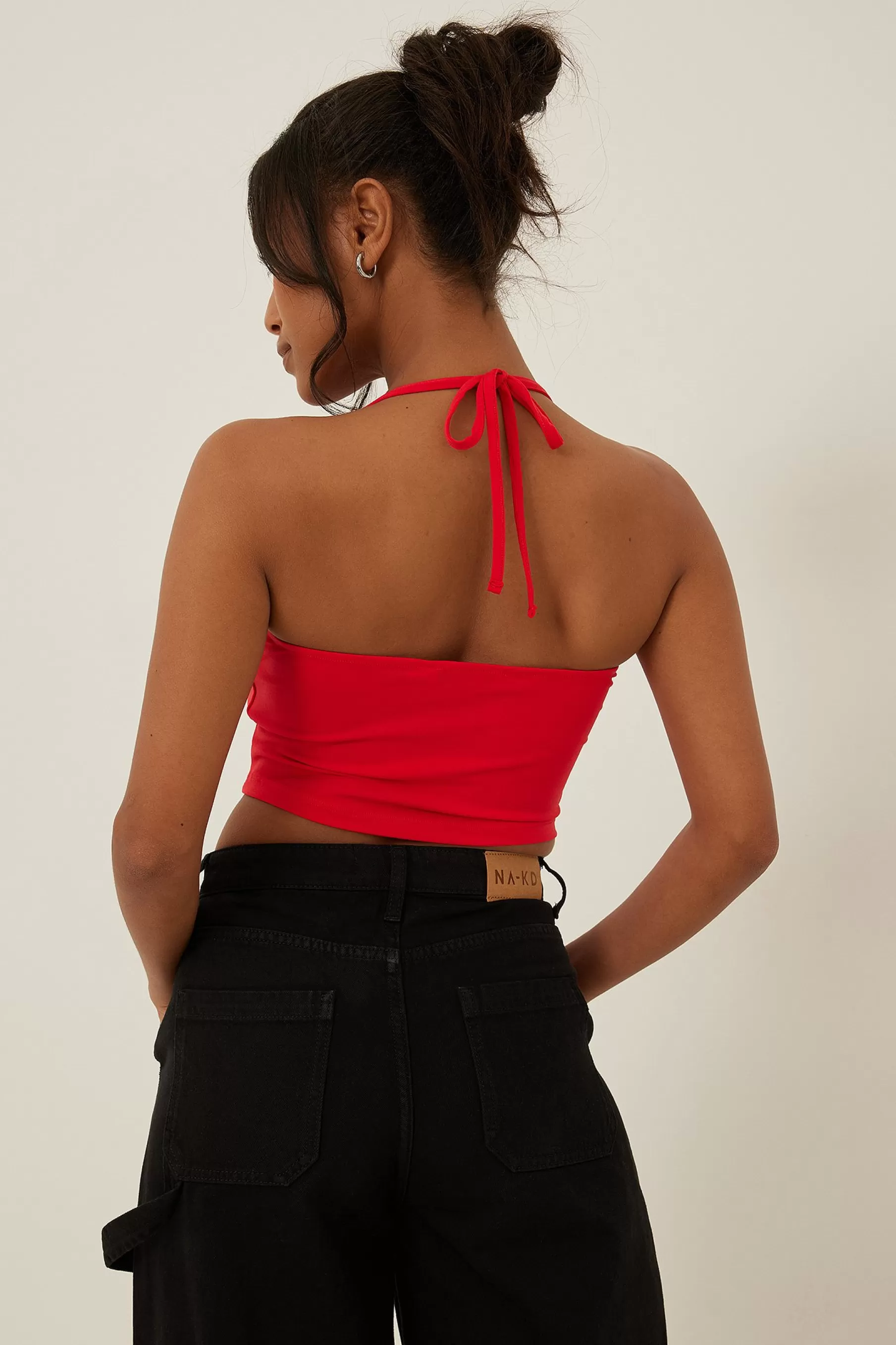 NA-KD Scarf Detail Singlet Red