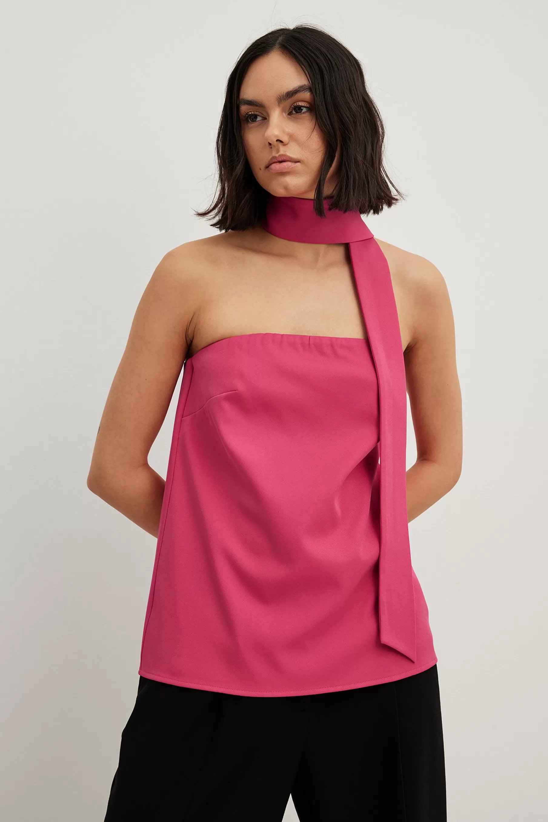 NA-KD Scarf Tube Top Pink