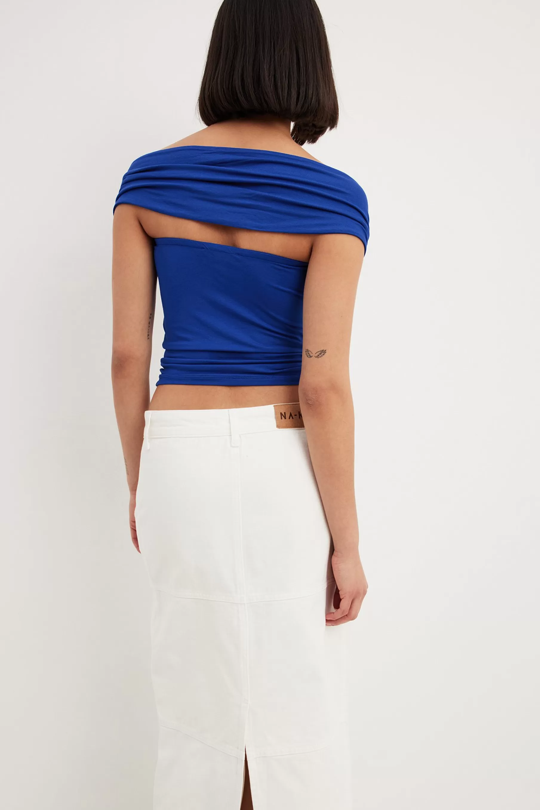 NA-KD Sleeveless Detail Top Blue