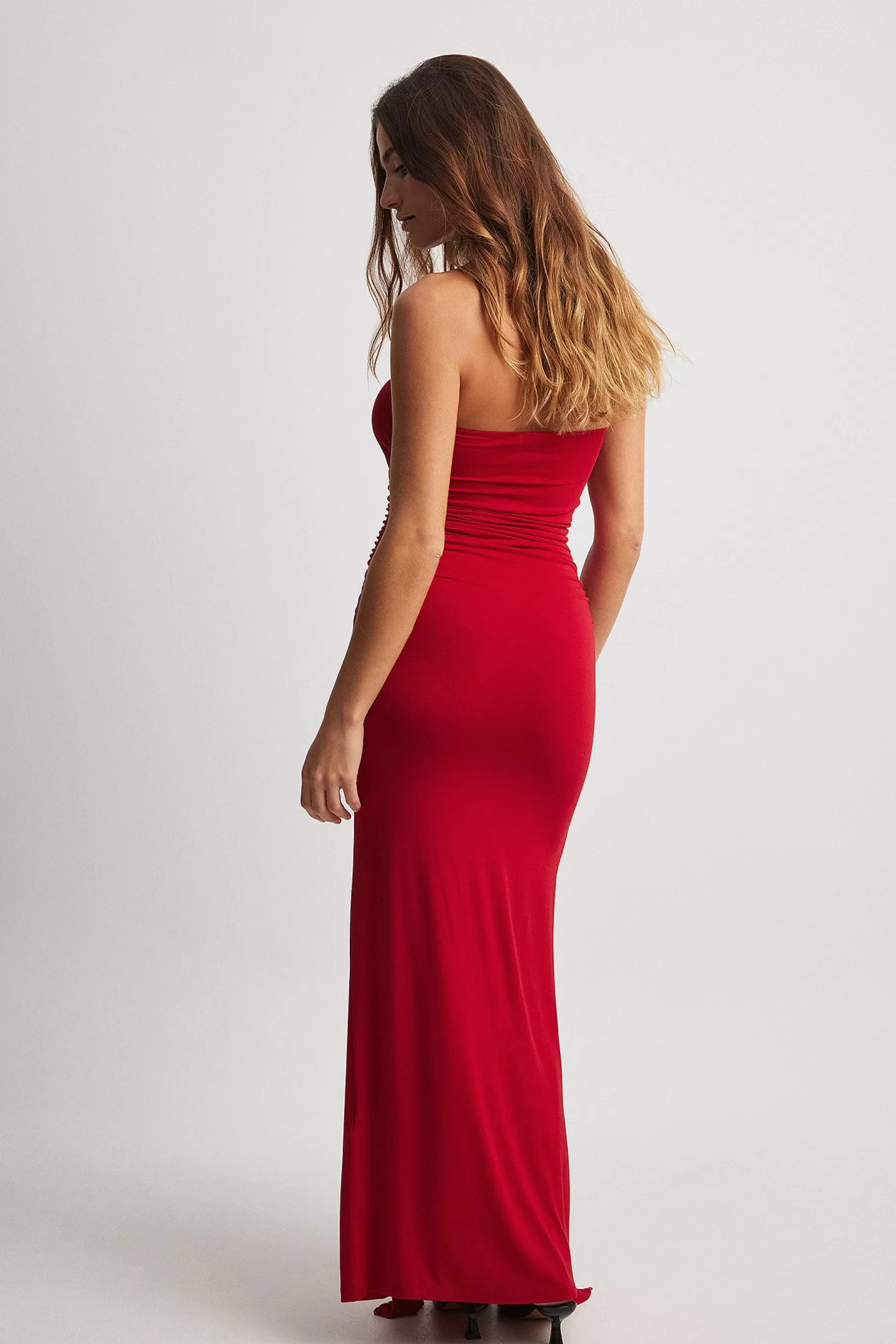 NA-KD Sleeveless Jersey Maxi Dress Red