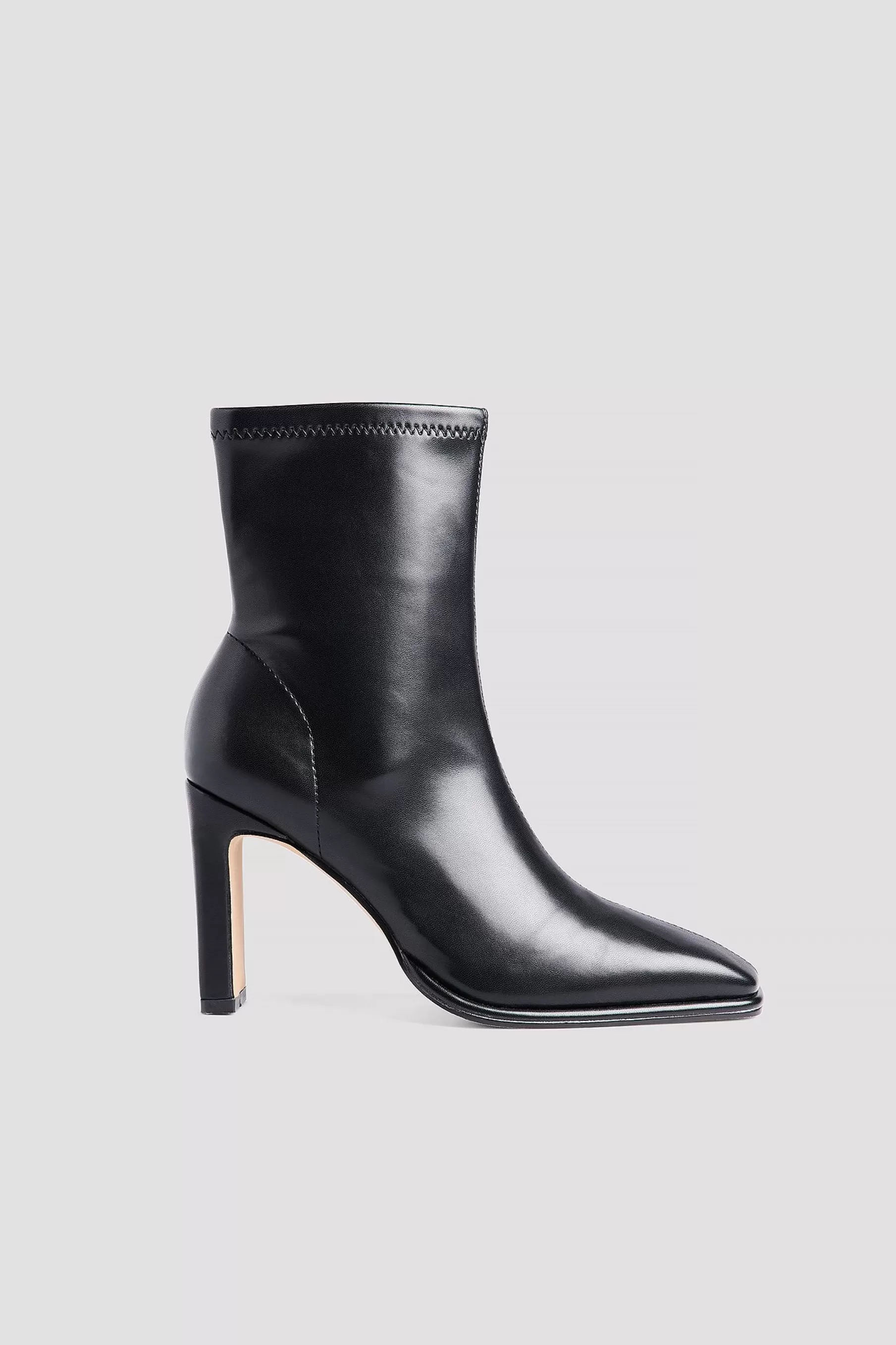 NA-KD Slim Ankle Boots Black