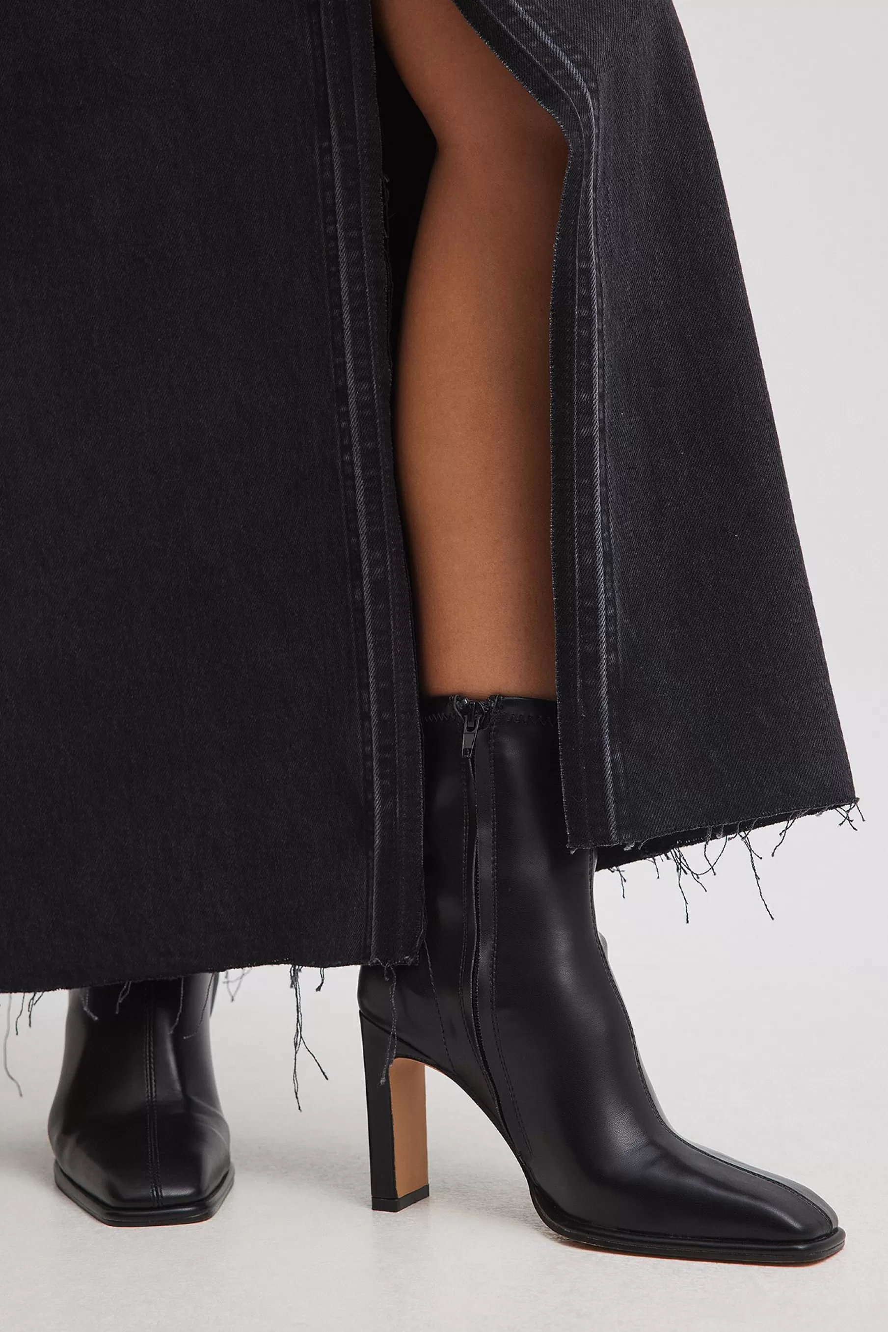 NA-KD Slim Ankle Boots Black