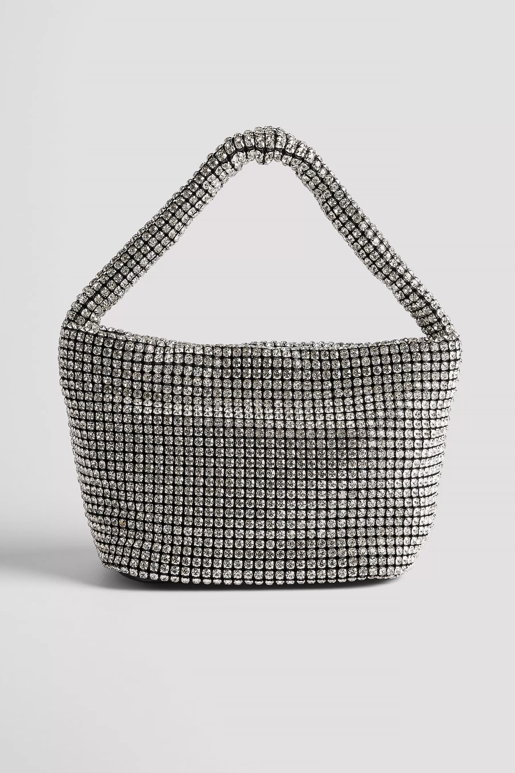 NA-KD Small Glitter Handbag Silver