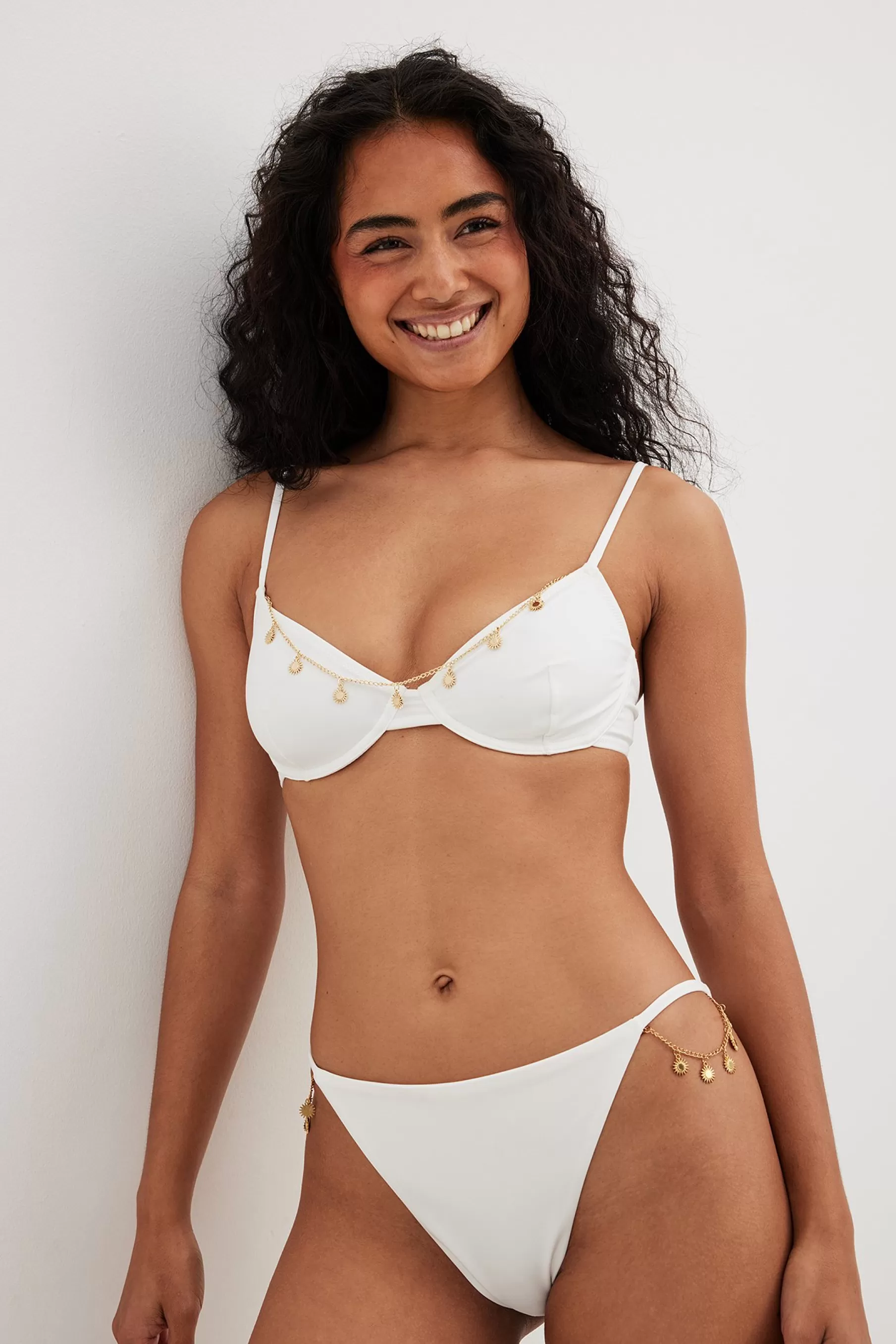 NA-KD Small Sun Detail Bikini Panty Offwhite