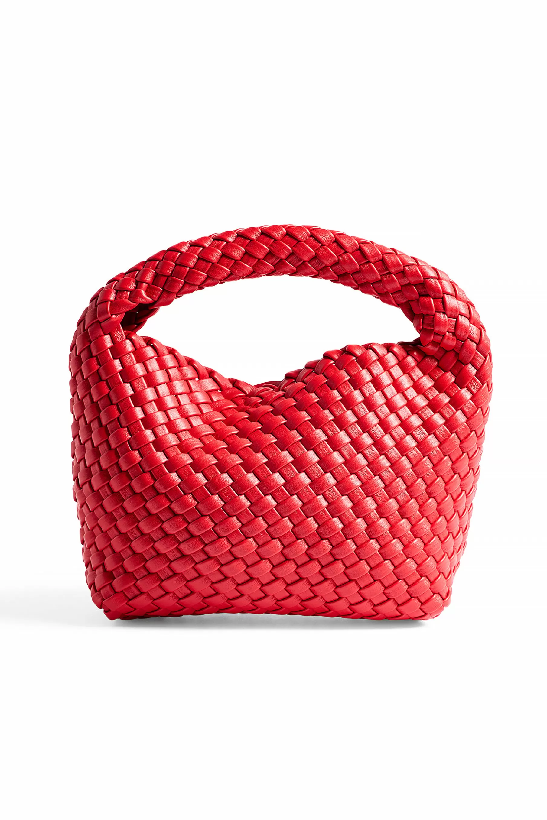 NA-KD Small Woven Handbag Red