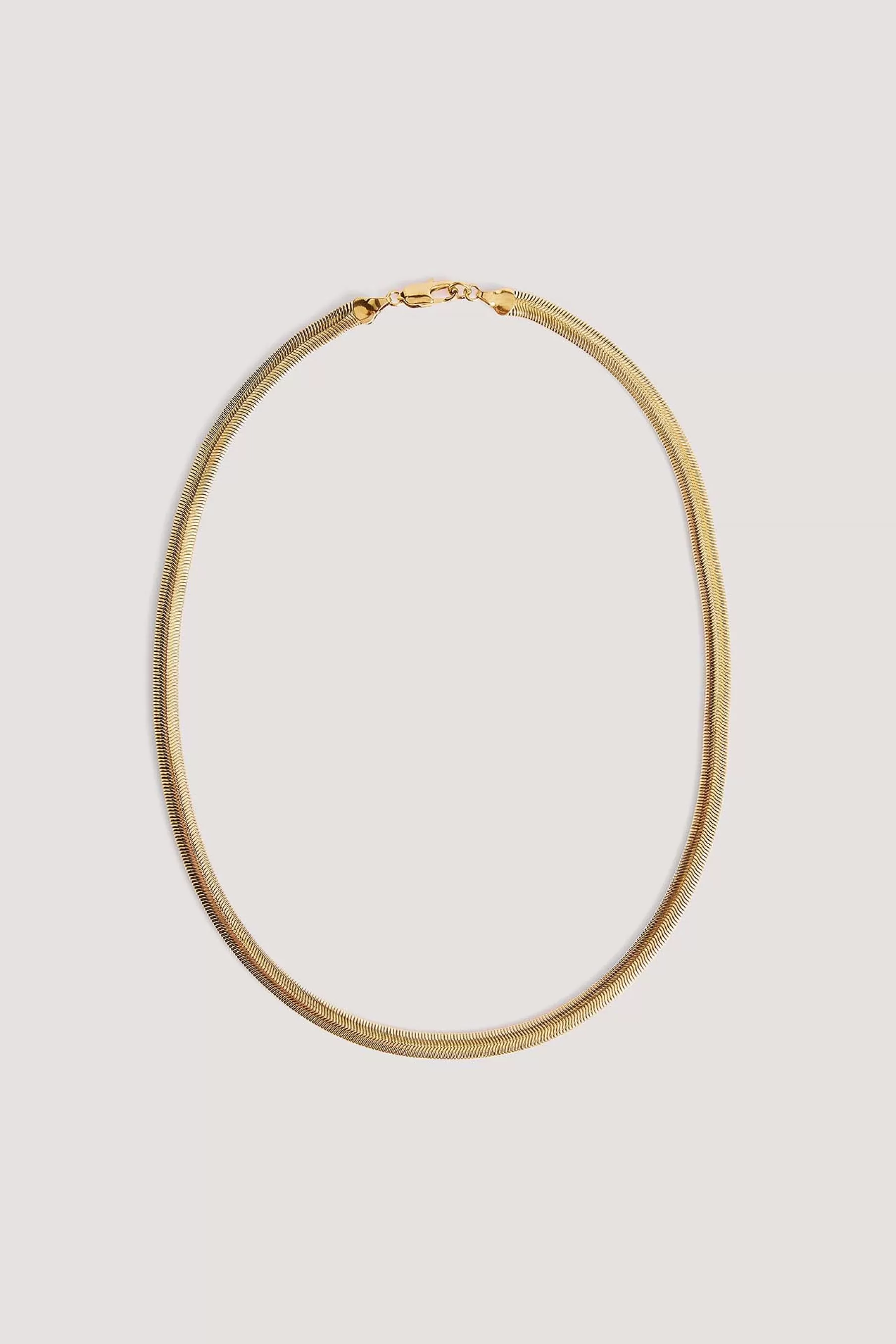 NA-KD Snake Chain Gold Plated Necklace Gold