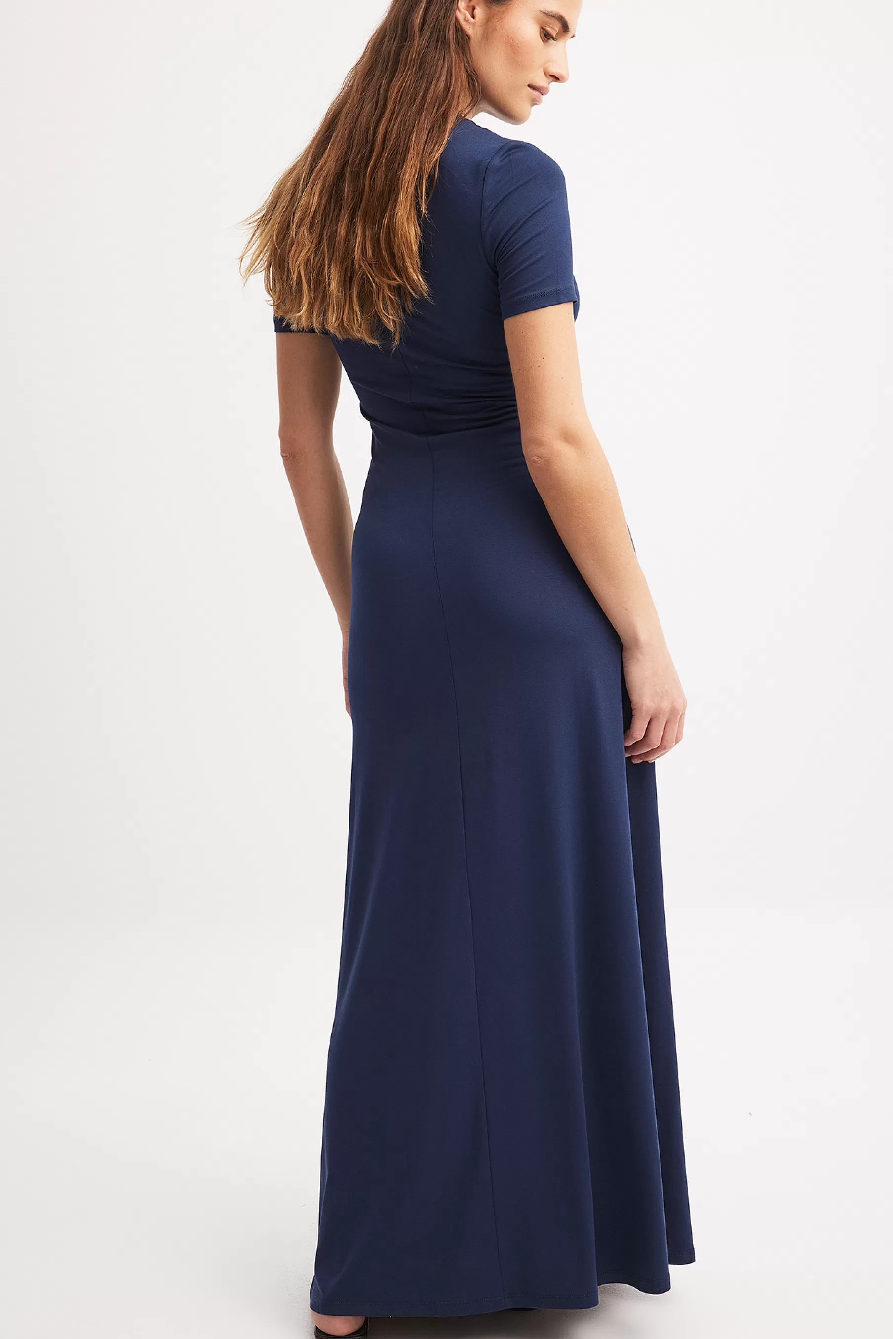 NA-KD Soft Line T-shirt Maxi Dress Blue