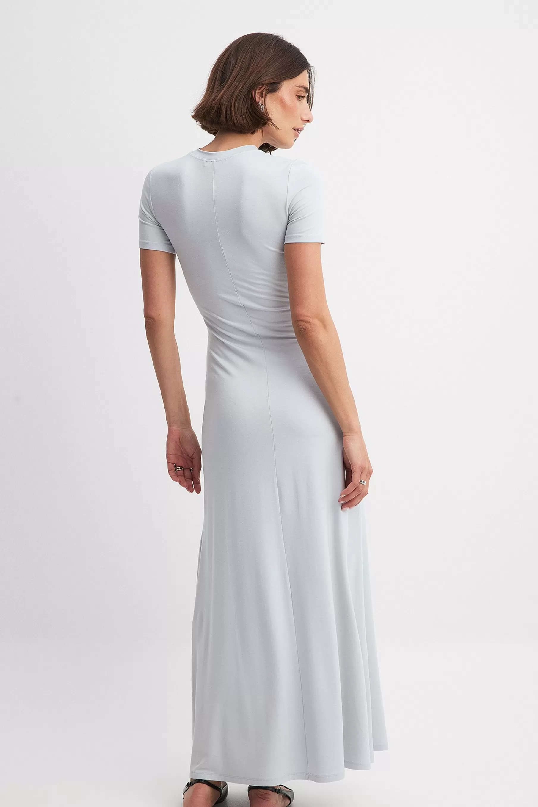 NA-KD Soft Line T-shirt Maxi Dress Grey