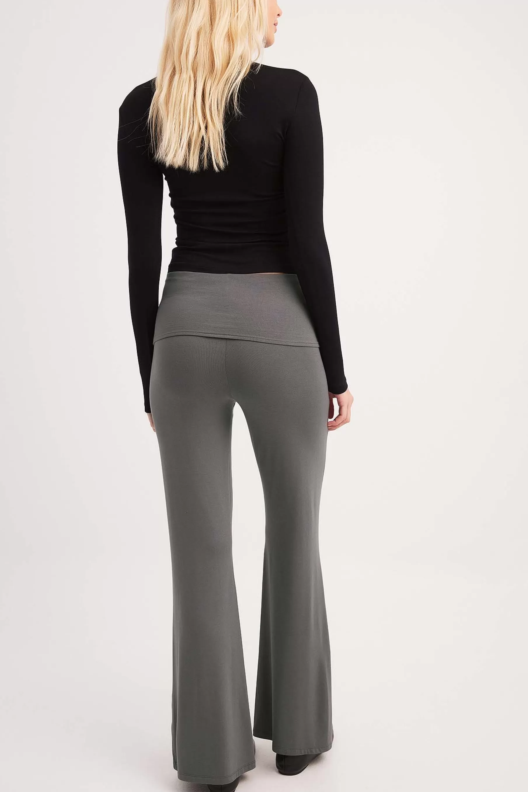 NA-KD Soft Line Yoga Pants Grey