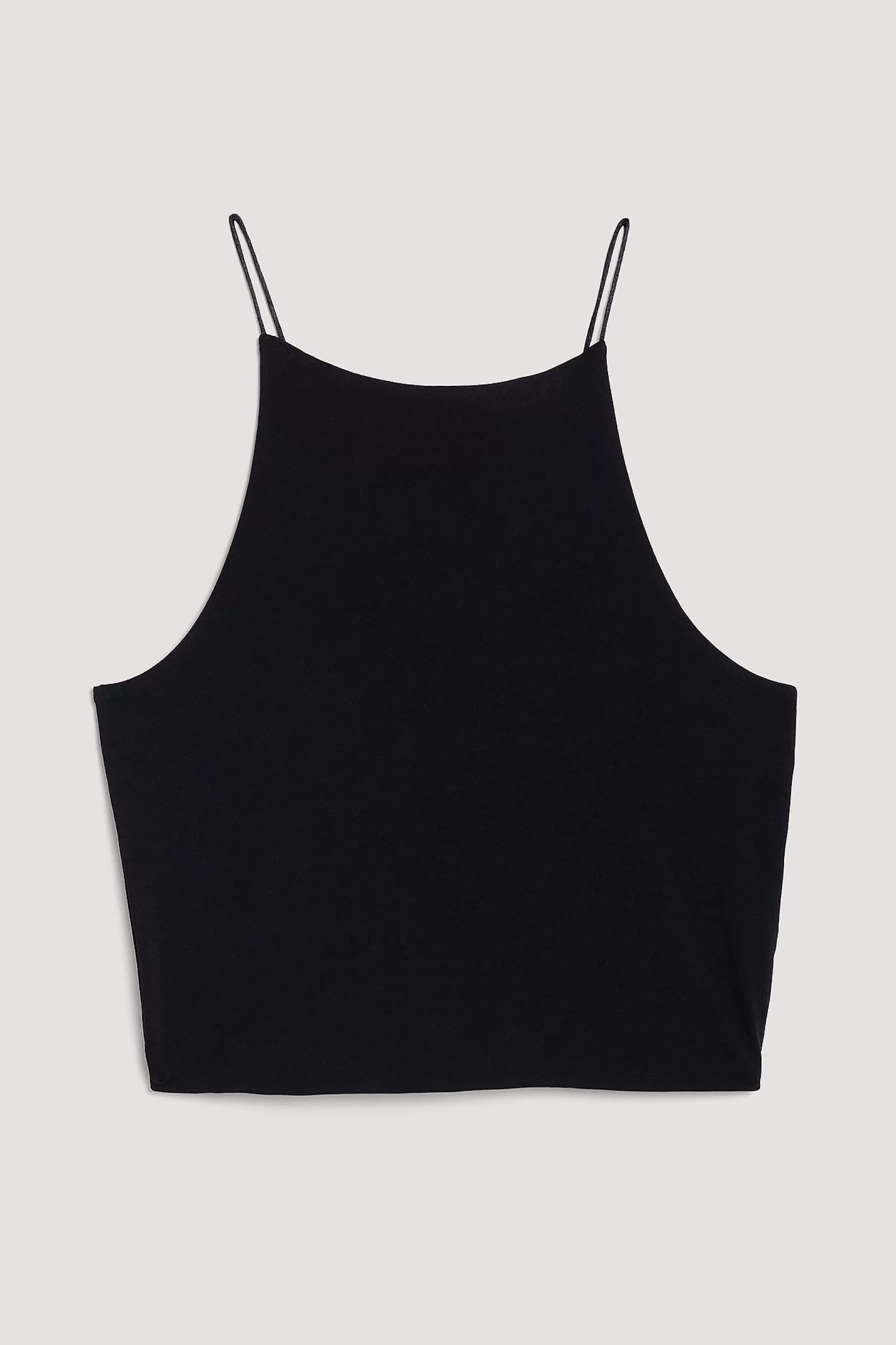 NA-KD Spaghetti Strap Singlet Black