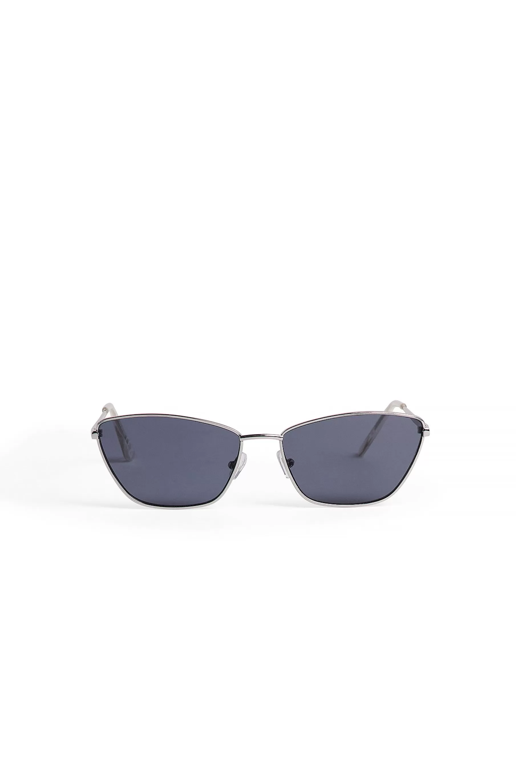 NA-KD Square Metal Frame Sunglasses Silver