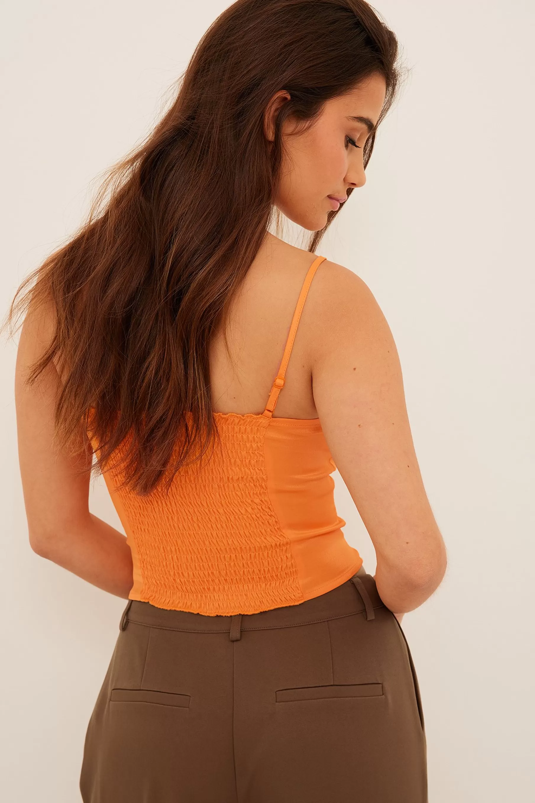 NA-KD Strap Detail Singlet Orange