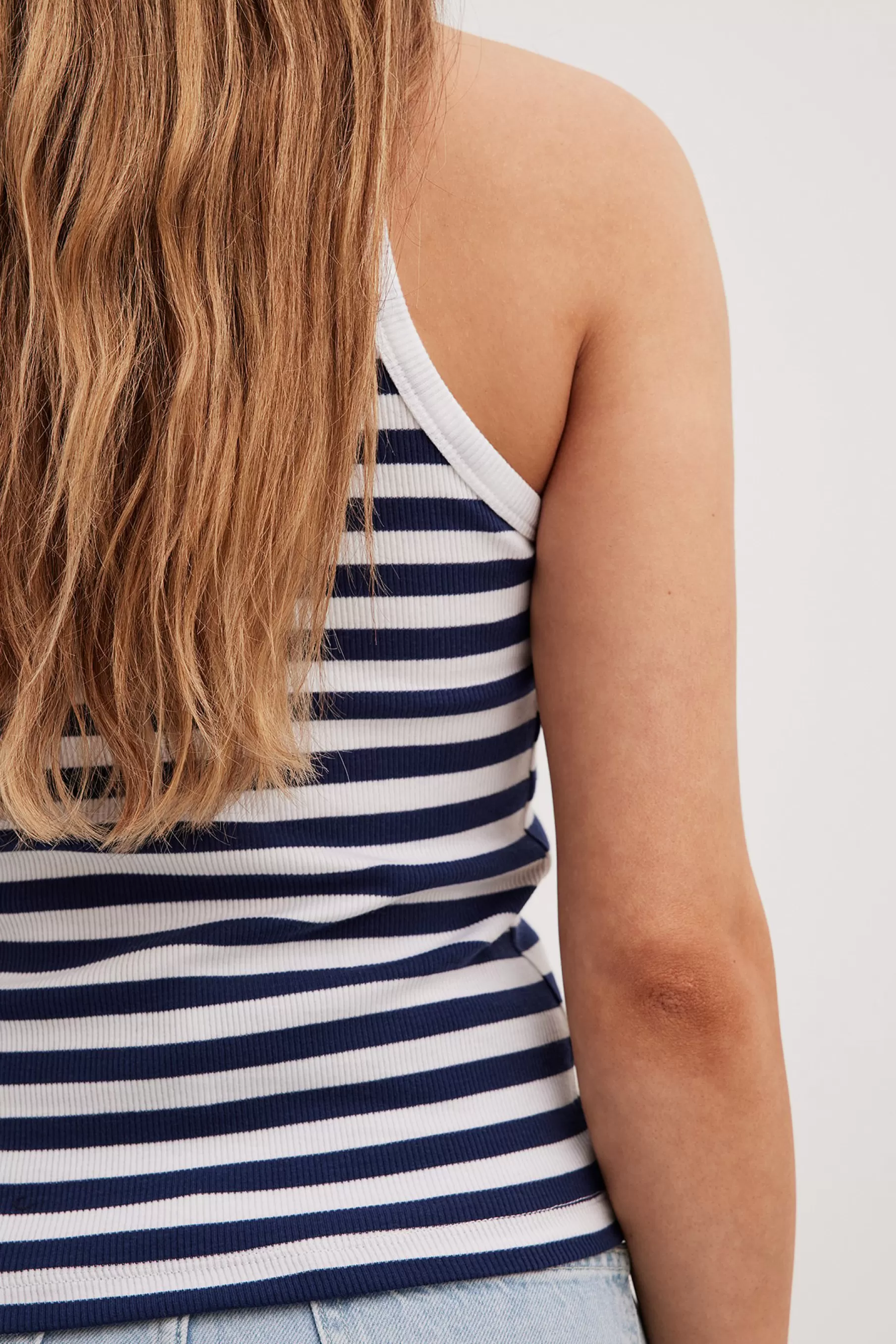 NA-KD Striped Ribbed Tank Stripe