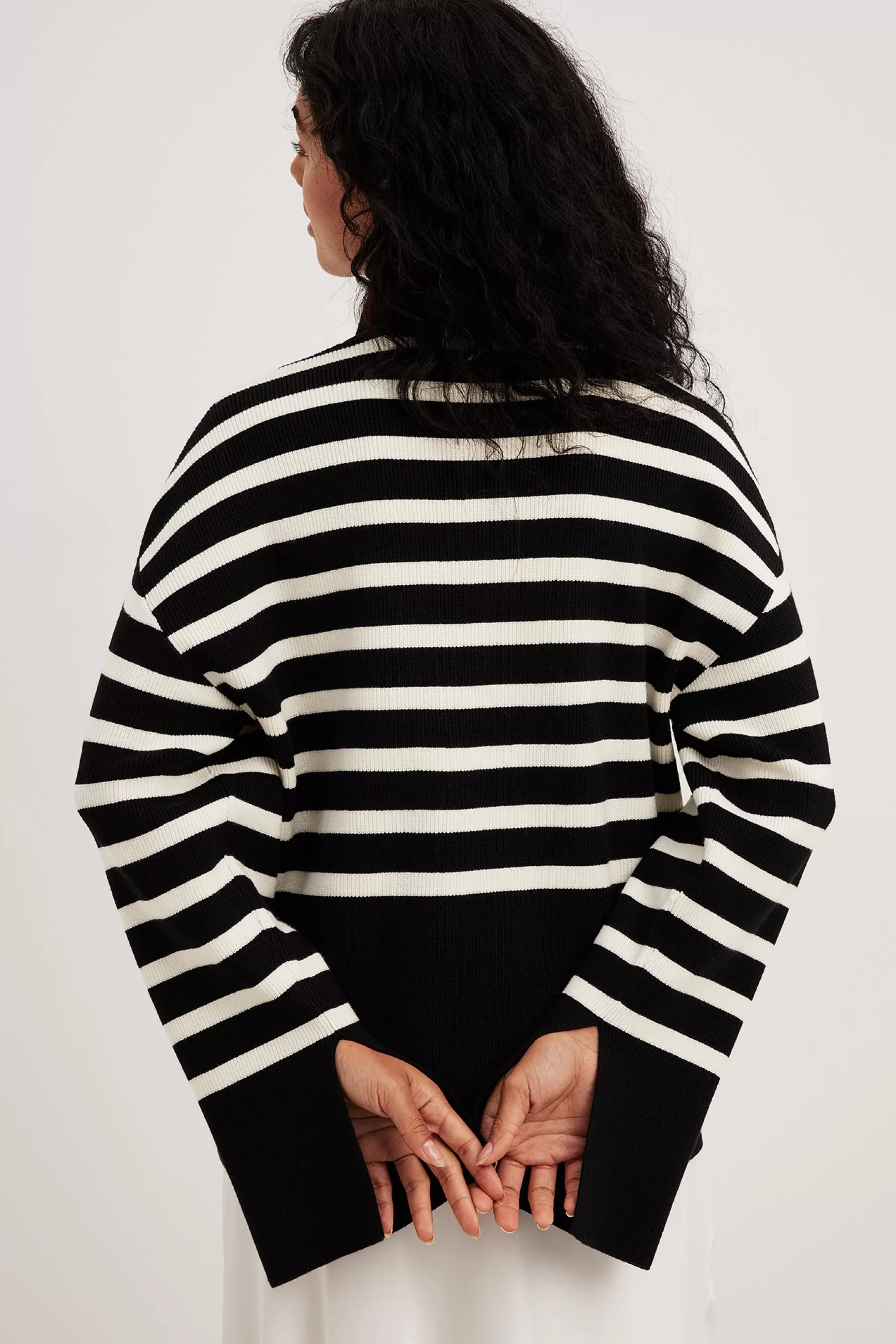 NA-KD Striped Turtle Neck Knitted Sweater Stripe