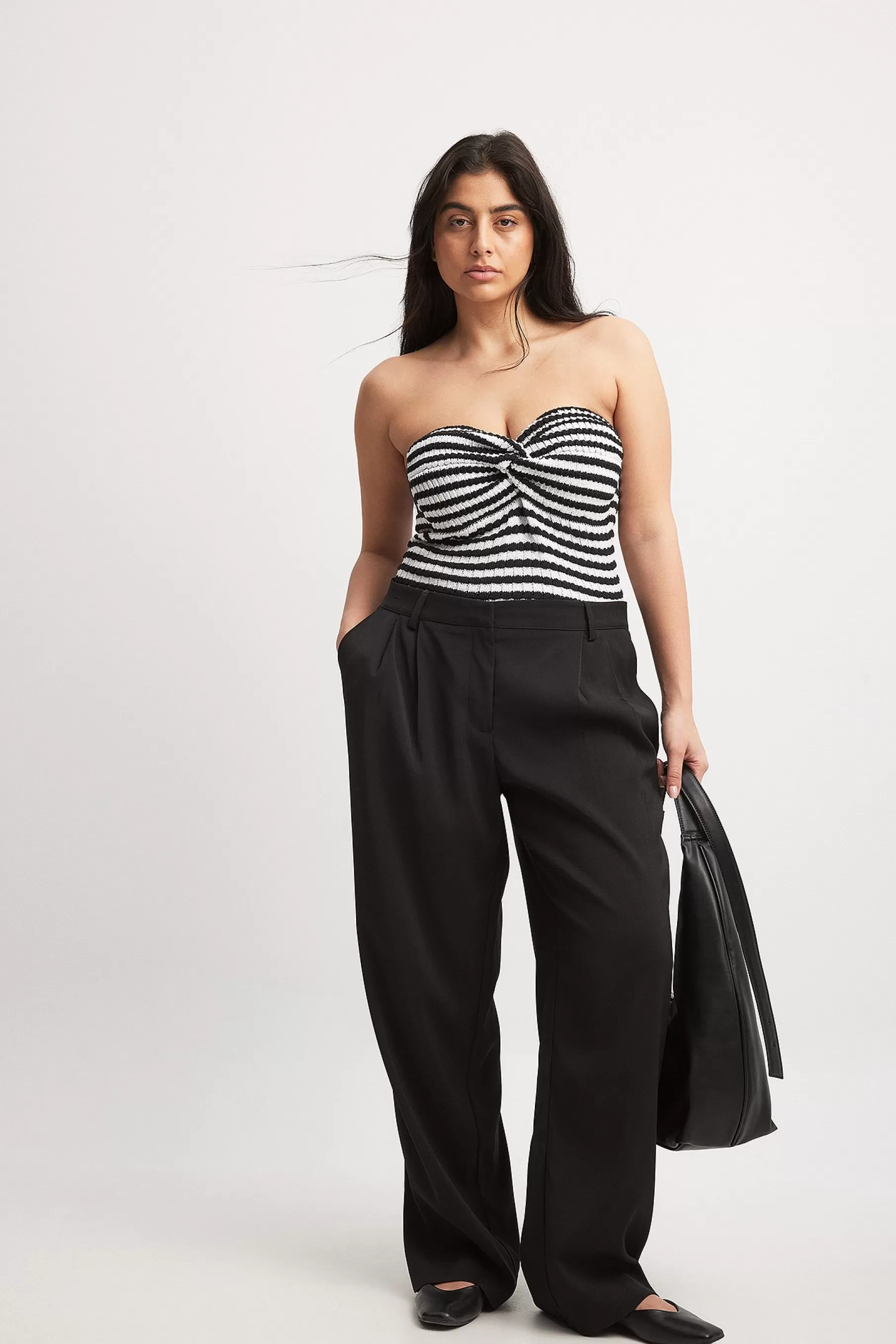 NA-KD Striped Twist Detailed Tube Top Stripe