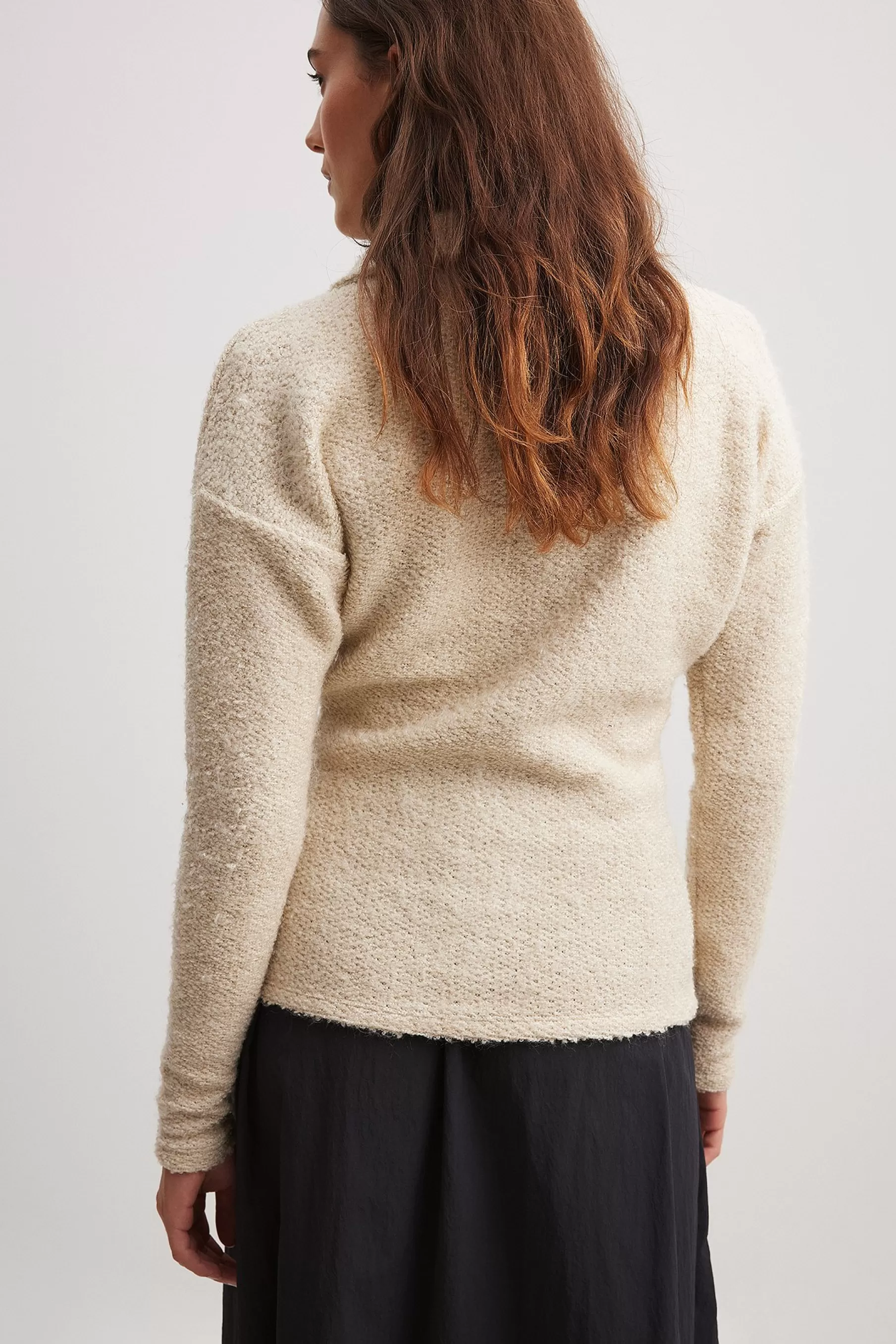 NA-KD Structured Collar Sweater Offwhite