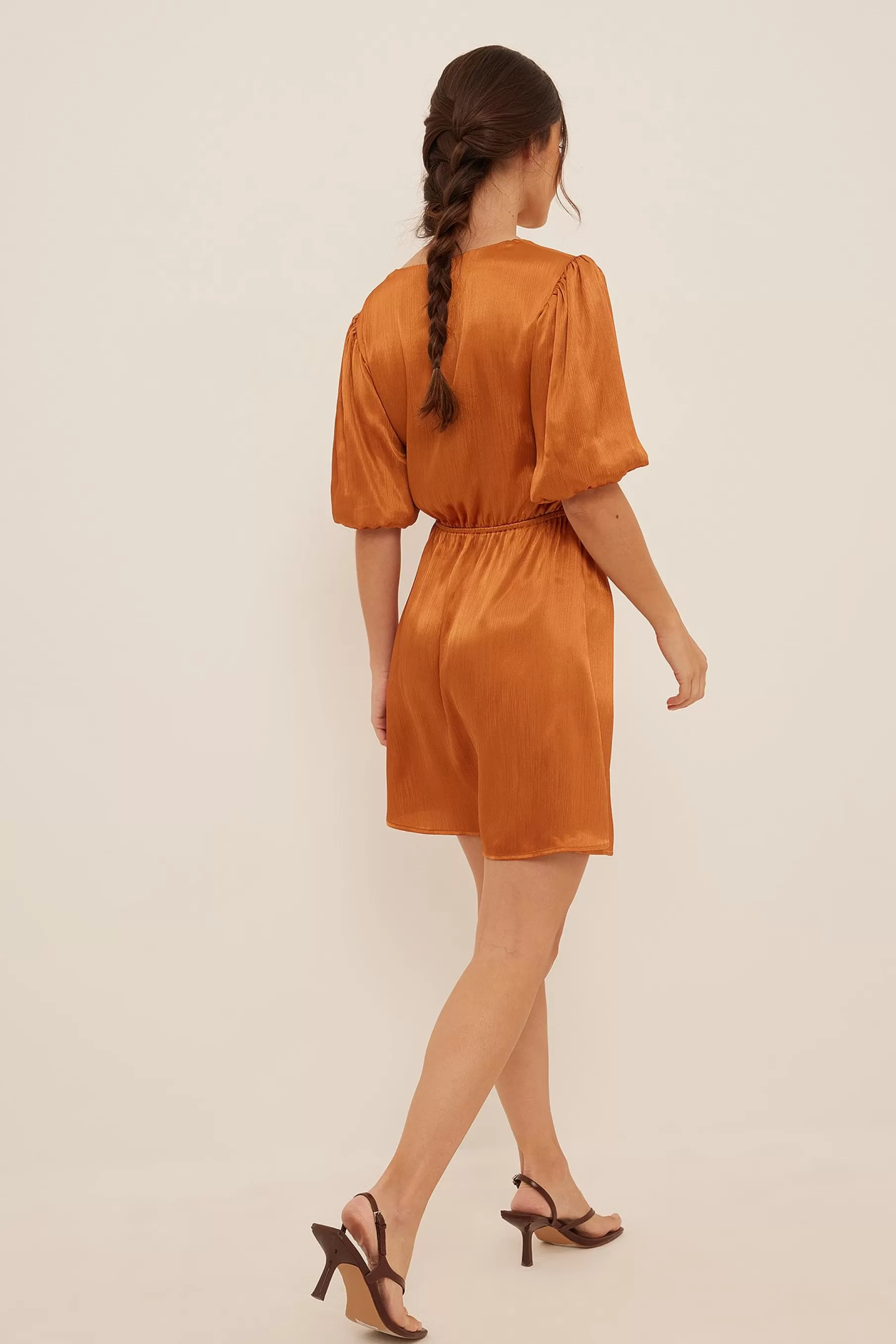 NA-KD Structured Cut Outs Mini Dress Orange