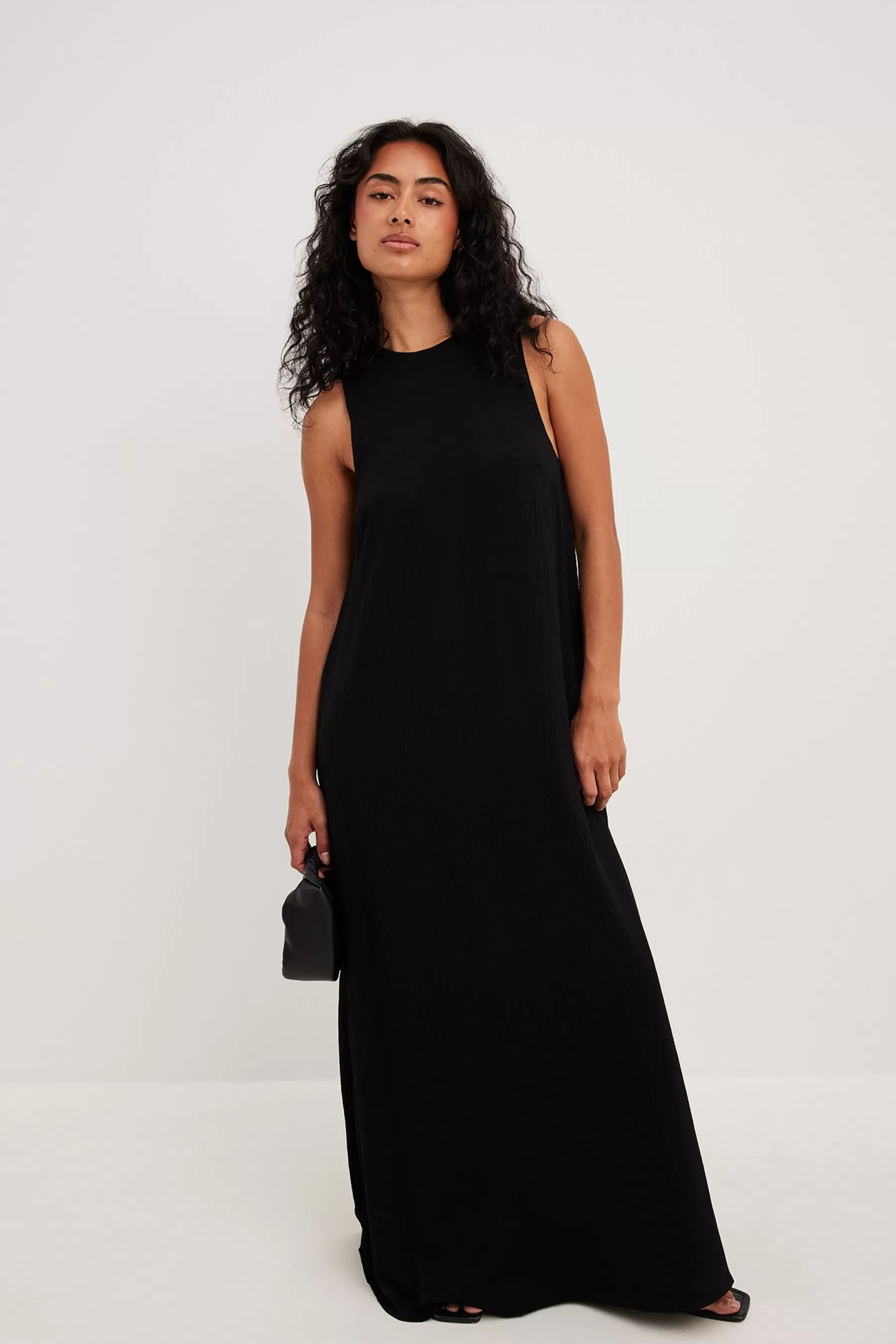 NA-KD Structured Maxi Dress Black