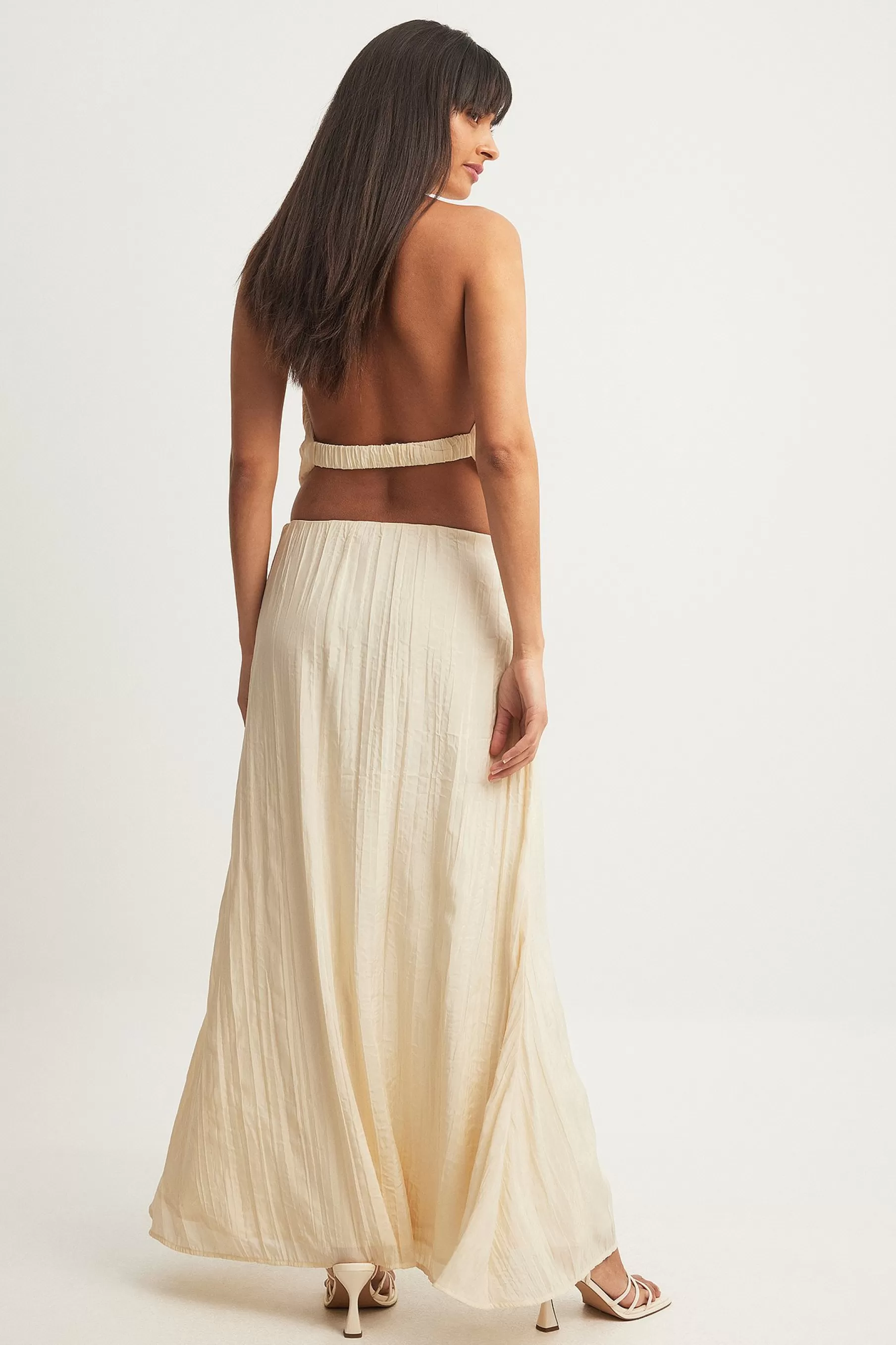 NA-KD Structured Maxi Skirt Offwhite