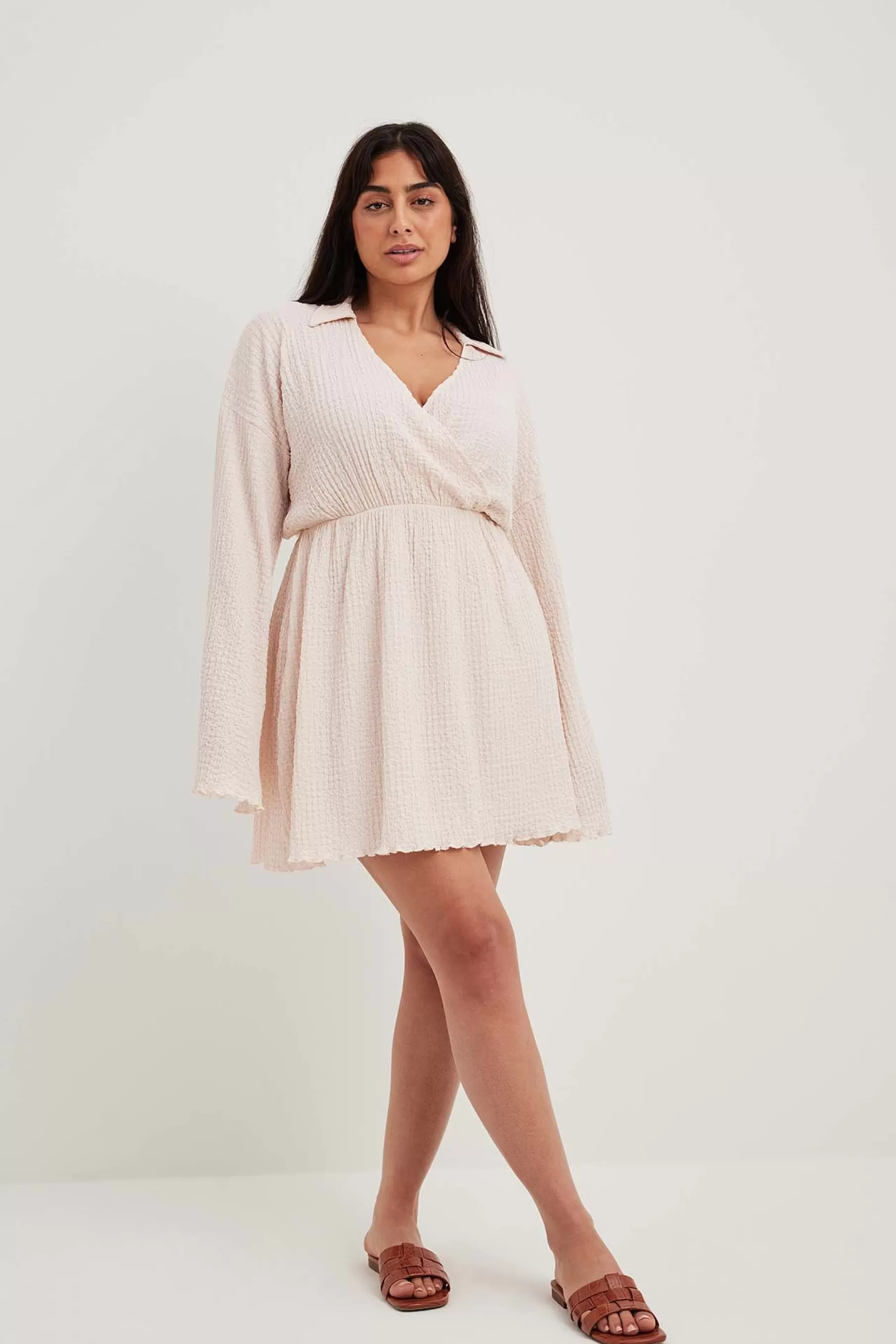 NA-KD Structured Mini Dress Offwhite